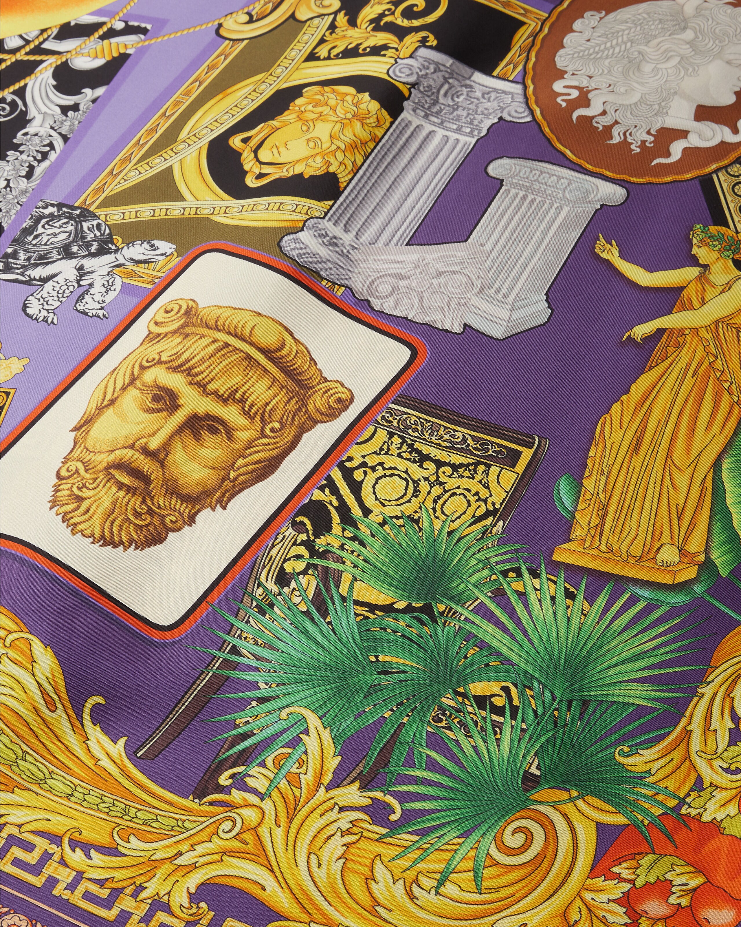 Printed Silk Twill Regular Shirt Print | VERSACE ZA