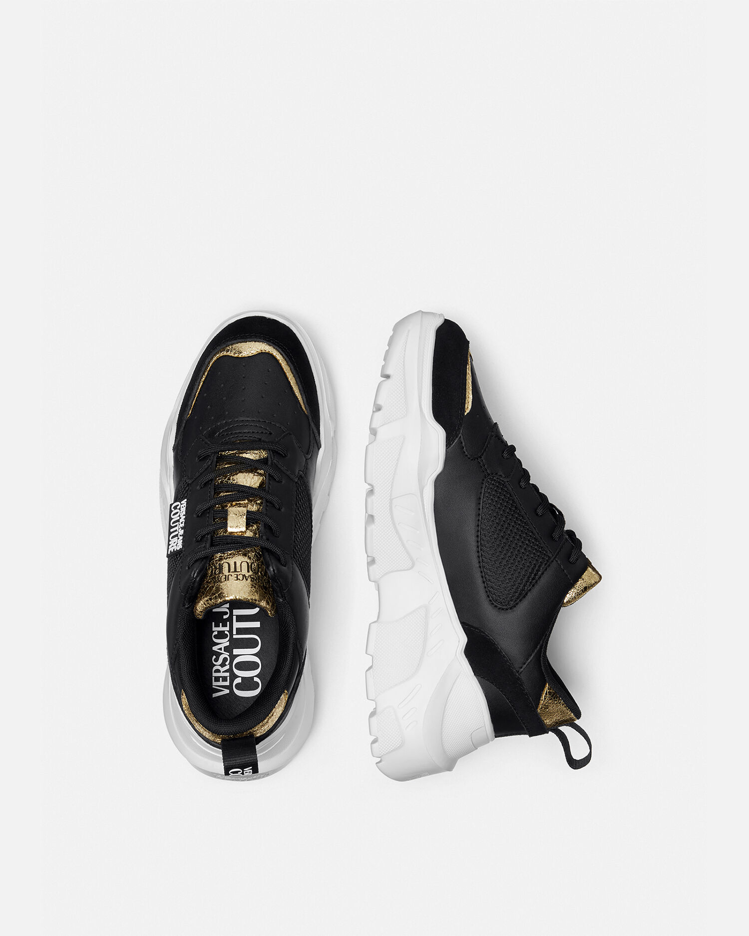 Versace sneakers gold clearance