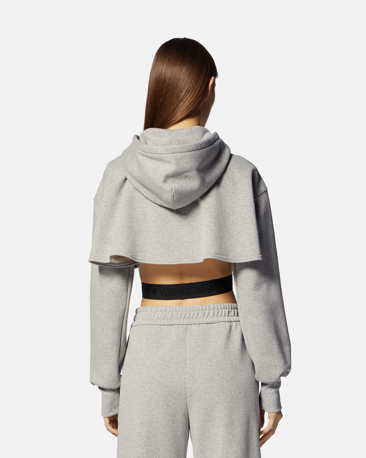 Versace top cropped hoodie