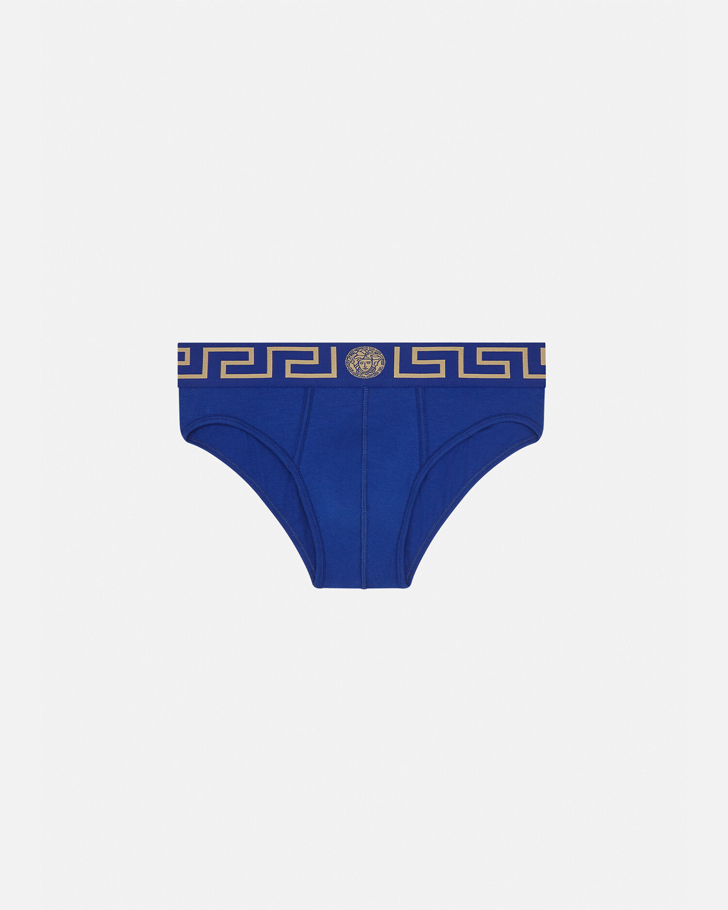 Greca Border Briefs Blue VERSACE