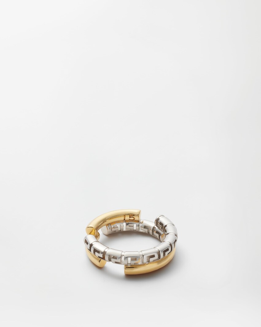 Greca Ring Silver+Gold 1