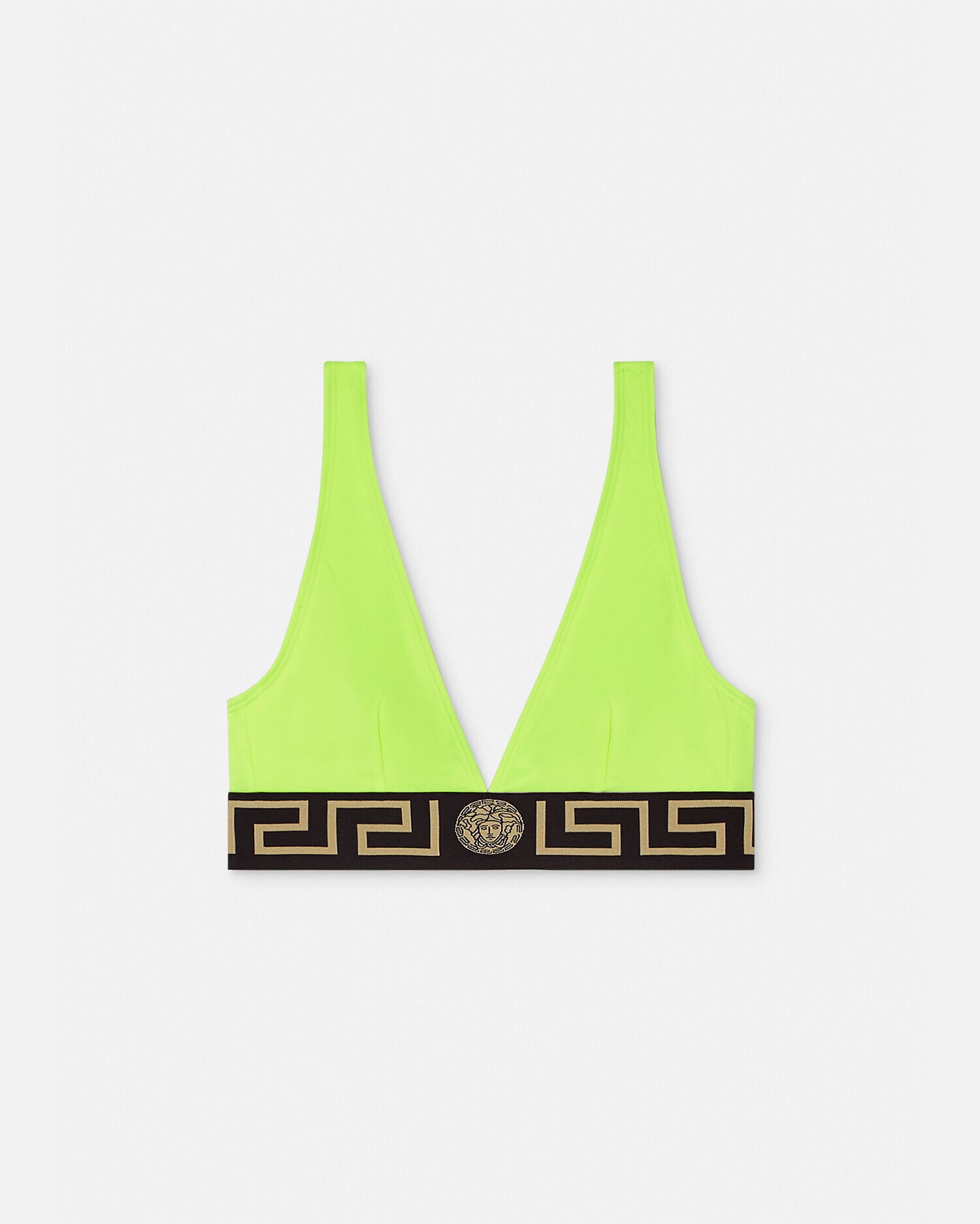 Greca Border Bikini Top Green | VERSACE US