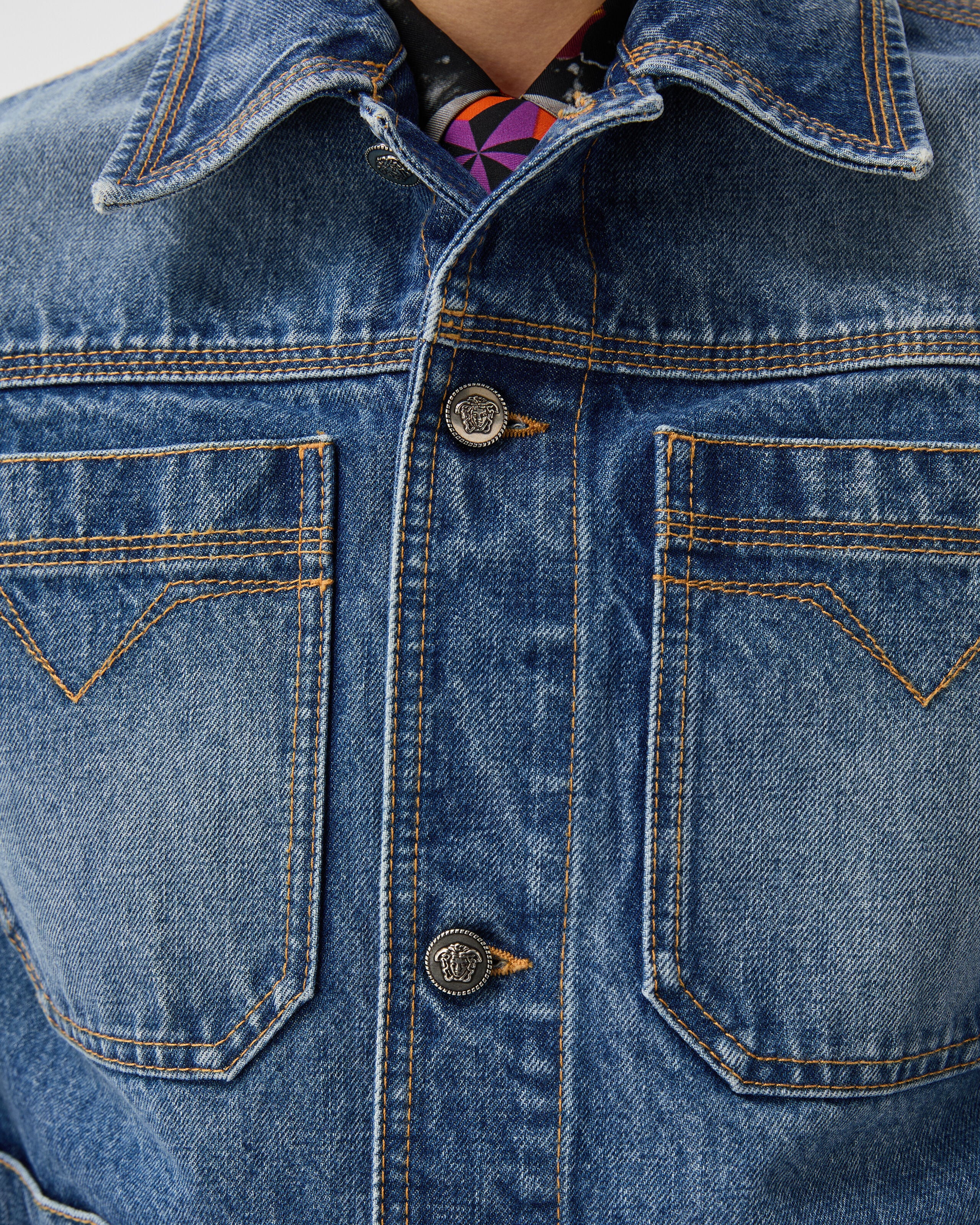 Denim Blouson Blue | VERSACE US
