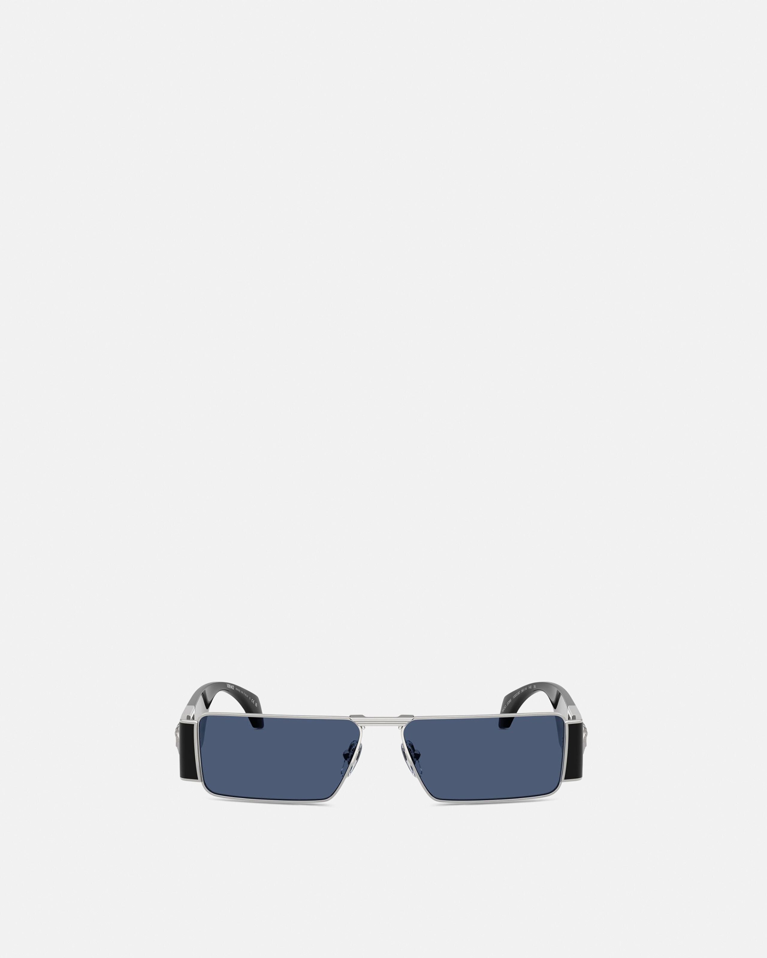 Medusa Plaque Rectangular Sunglasses