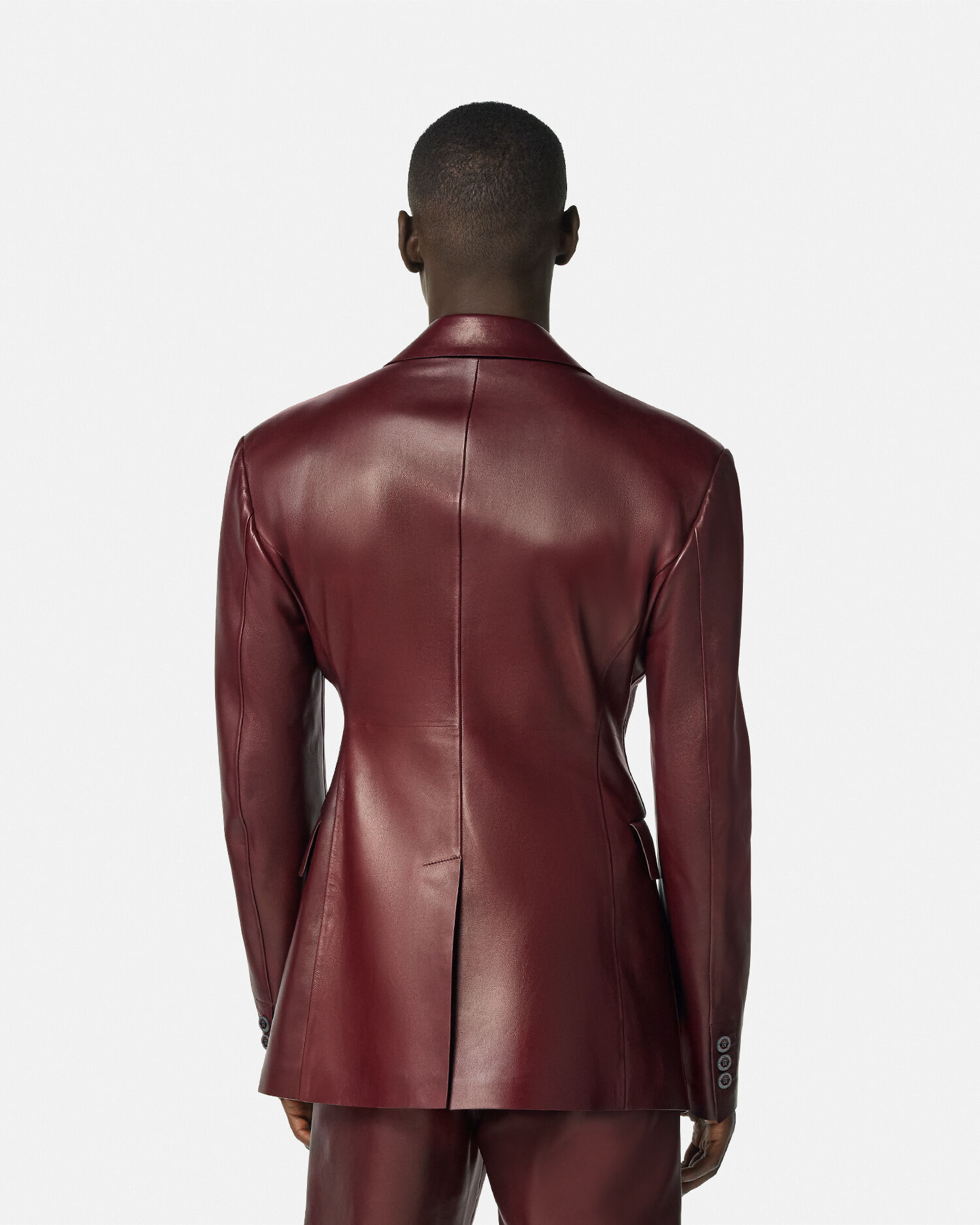 Leather Single Breasted Blazer