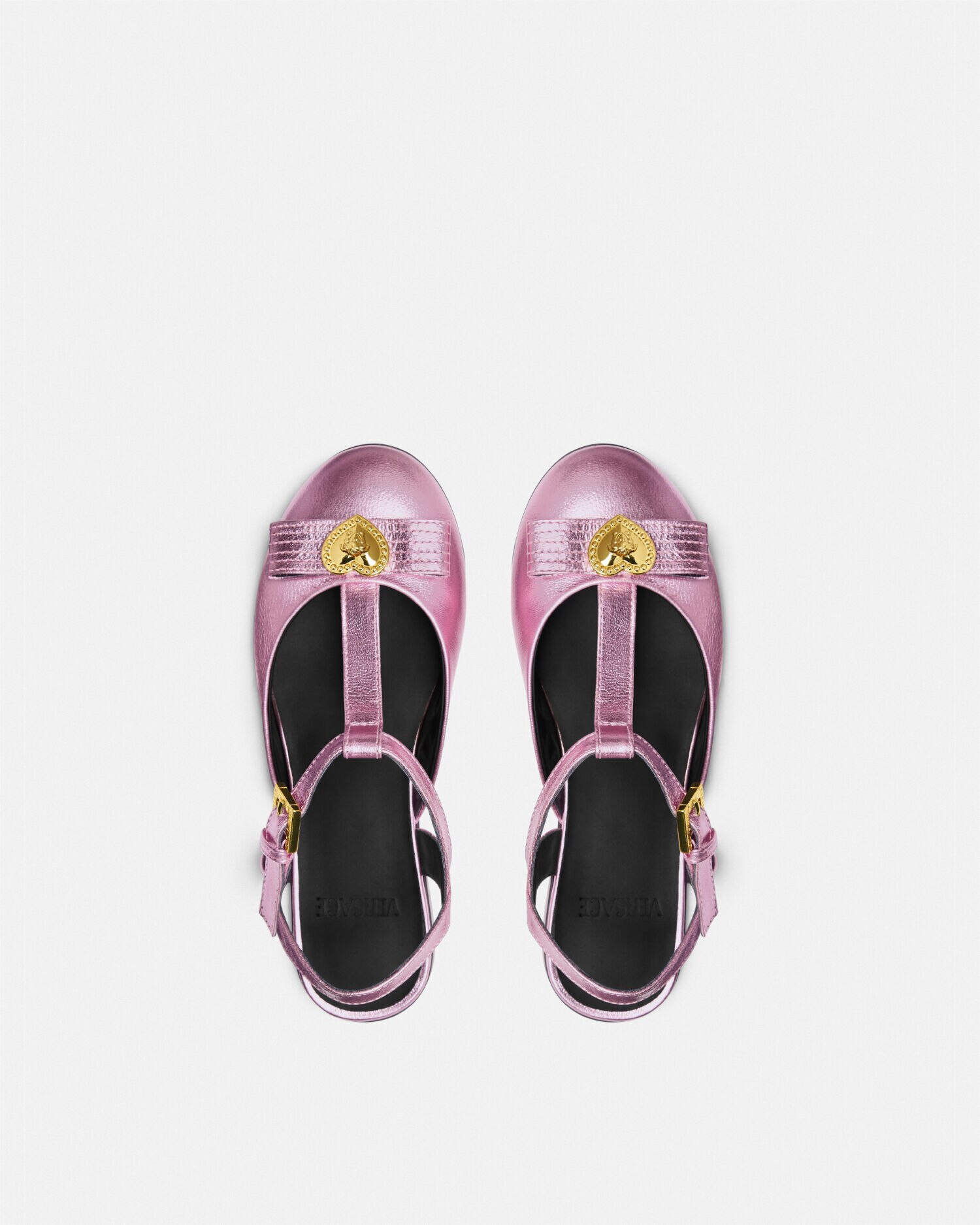 Versace Alia Metallic Kids Ballerinas VERSACE