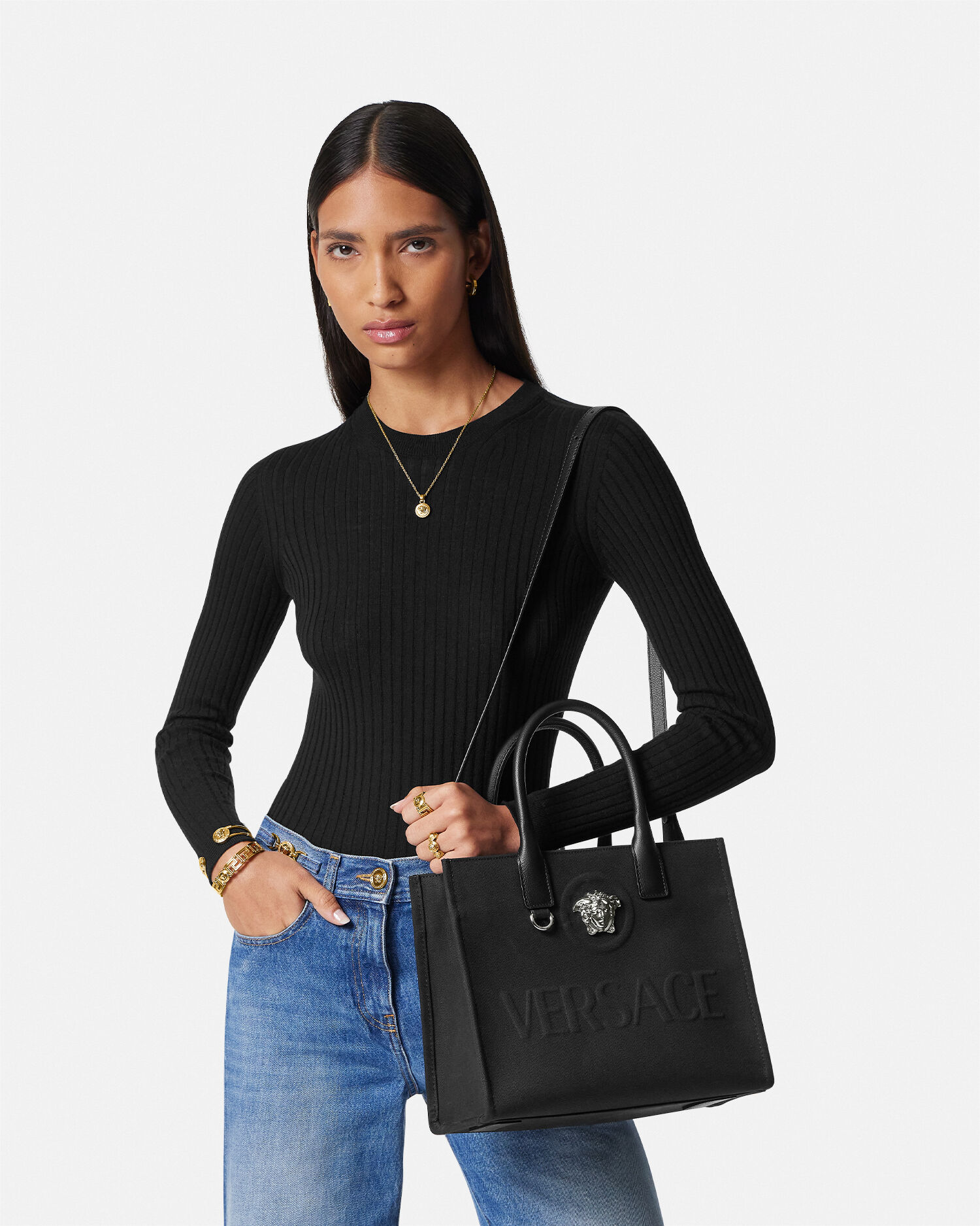 La Medusa Canvas Small Tote Bag
