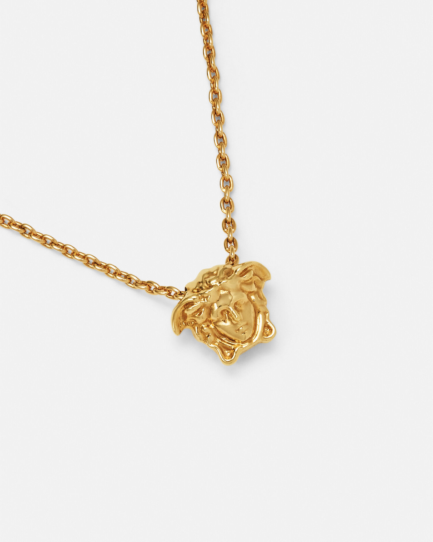 Versace 3 medusa top gold chain necklace