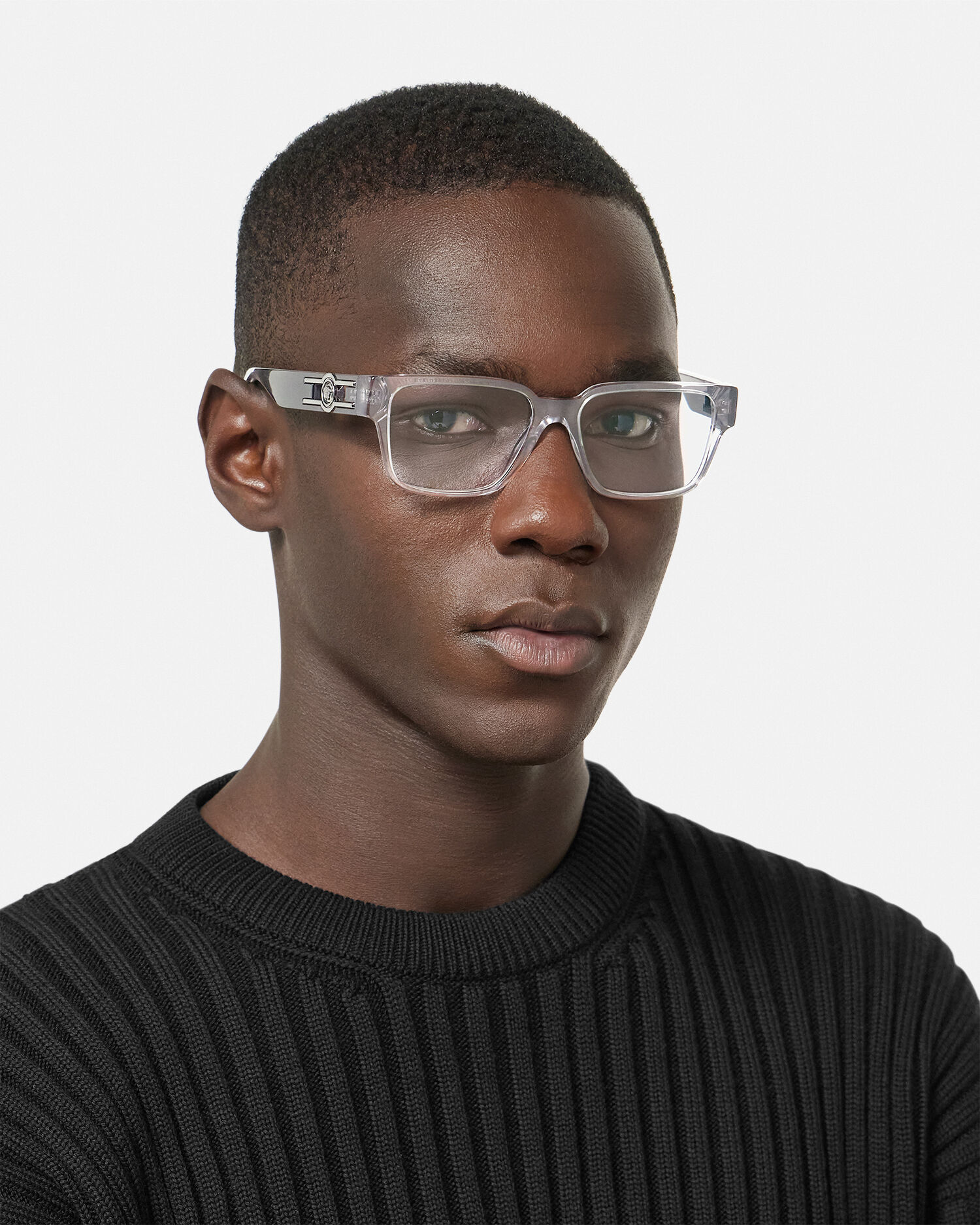 Lunette transparente new arrivals versace