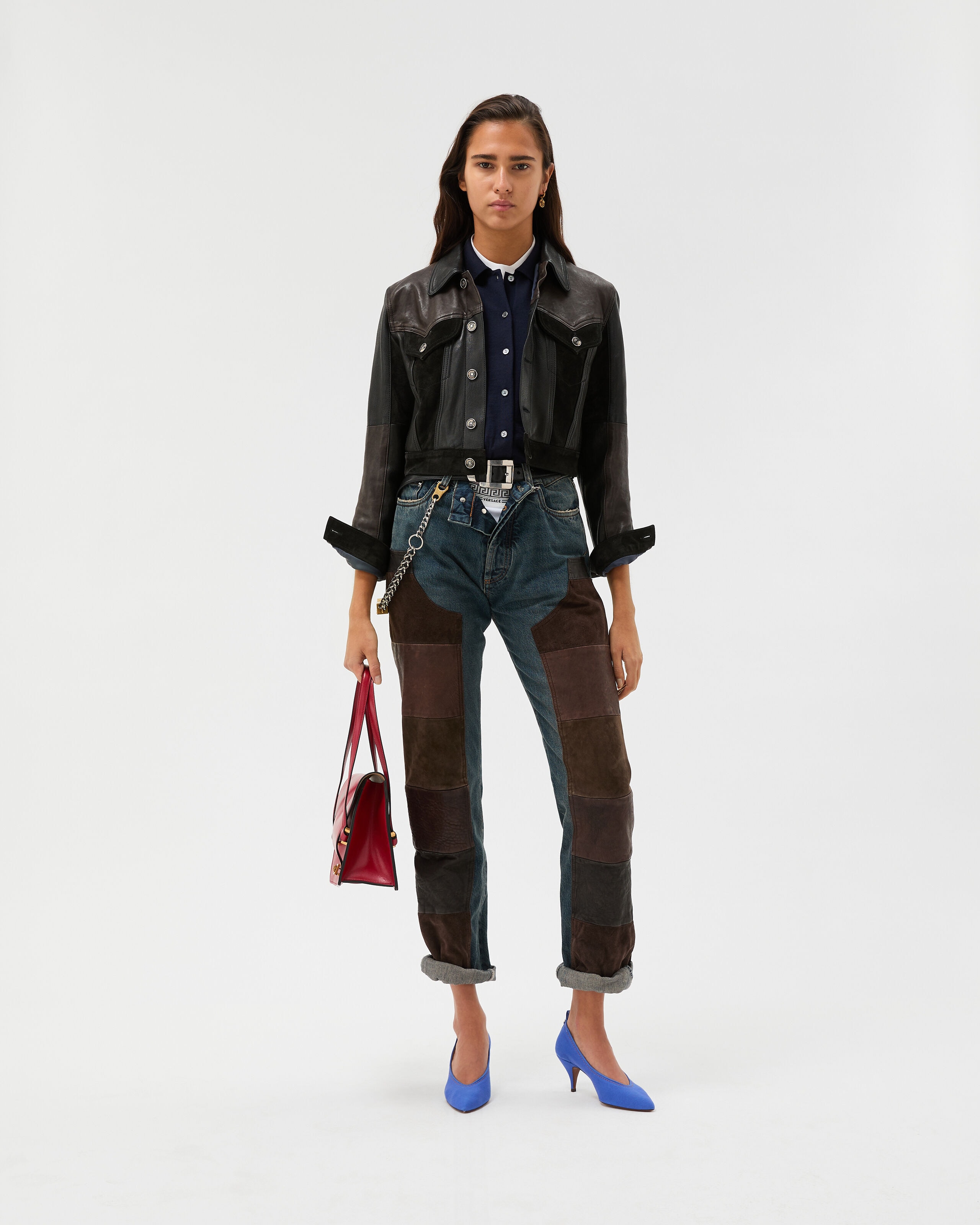 Embroidered Wool Knit Cardigan | VERSACE