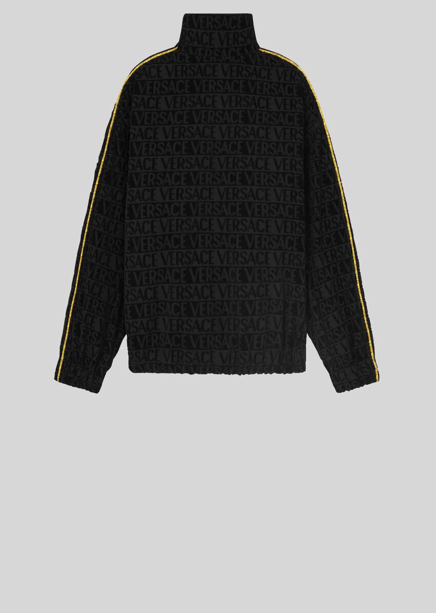 I ♡ Baroque Zip Sweatshirt Black+Print 1