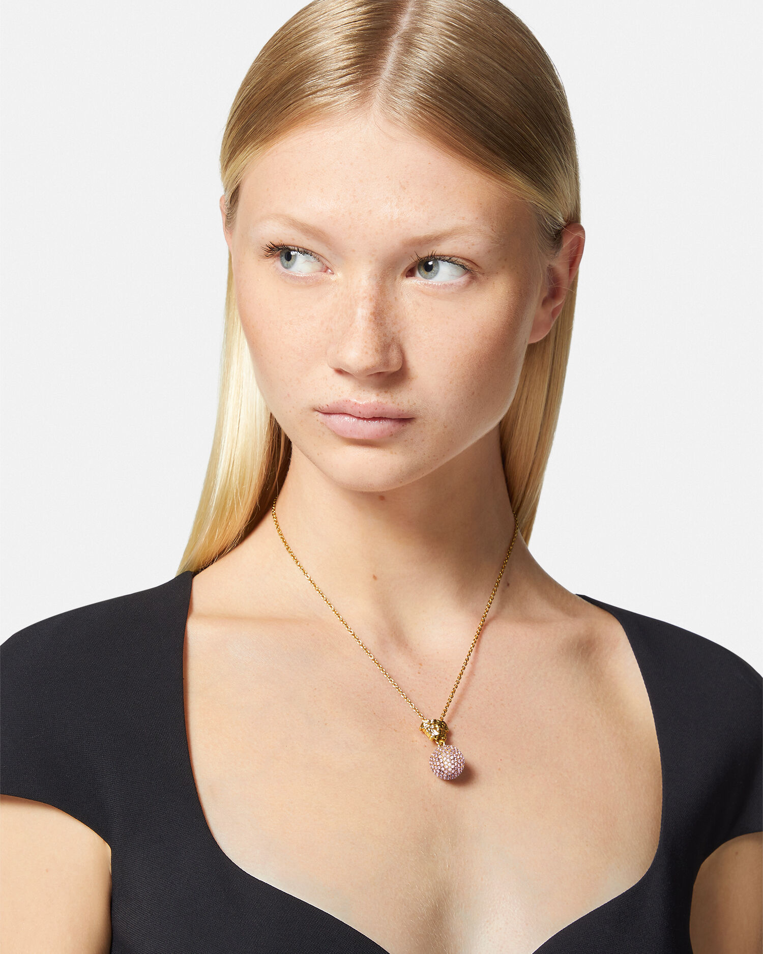 Medusa Crystal Ball Necklace