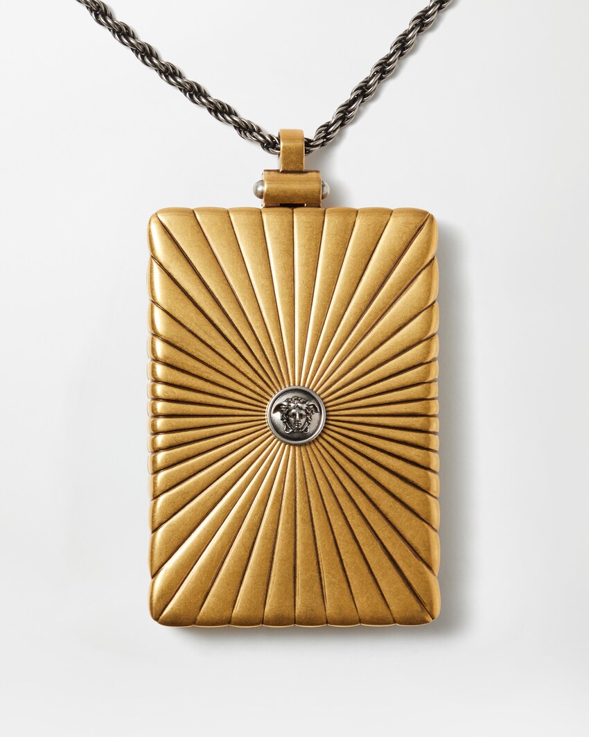 Circe collar con medall&oacute;n Verde+Oro 4