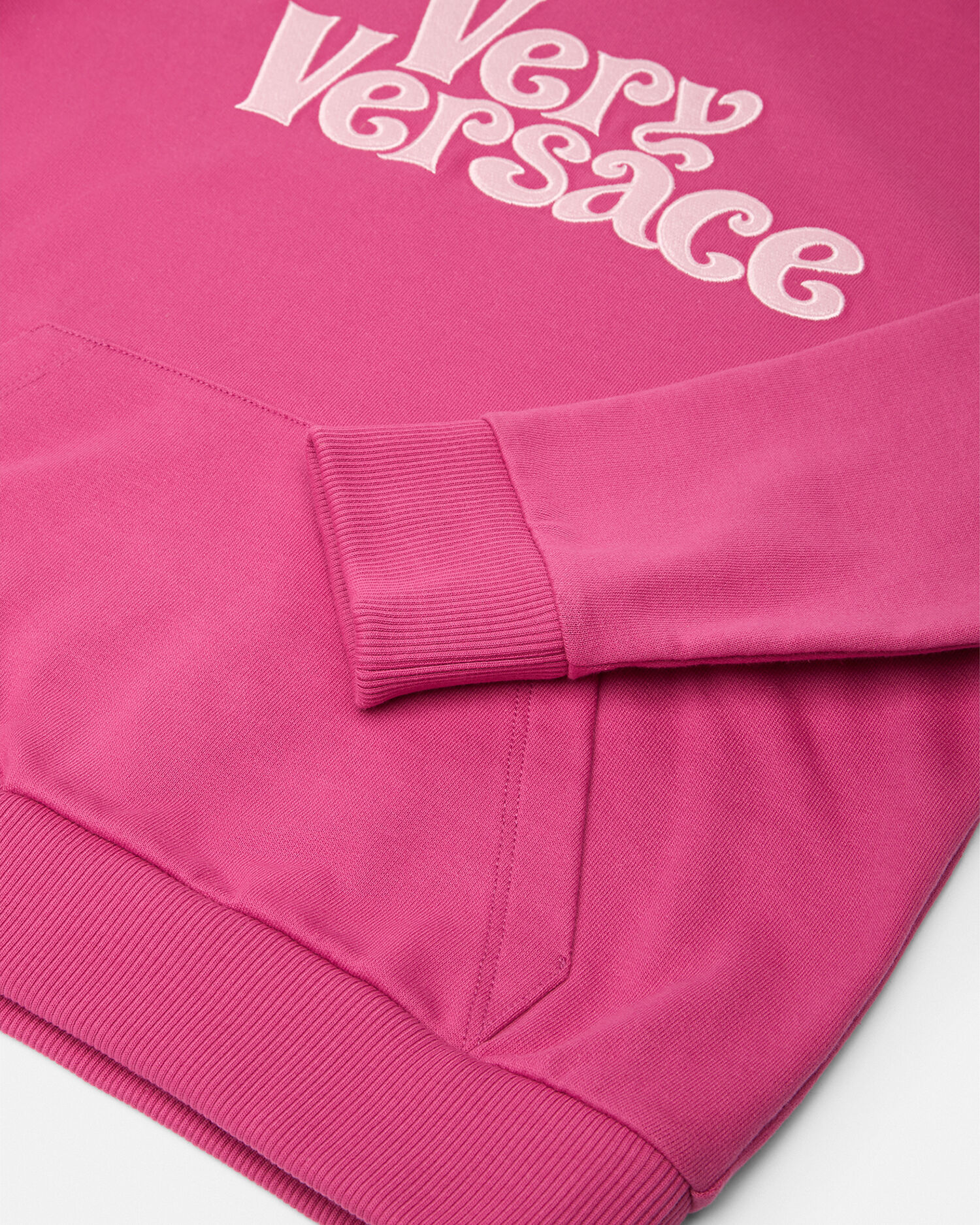 Embroidered Very Versace Kids Hoodie Pink VERSACE CA