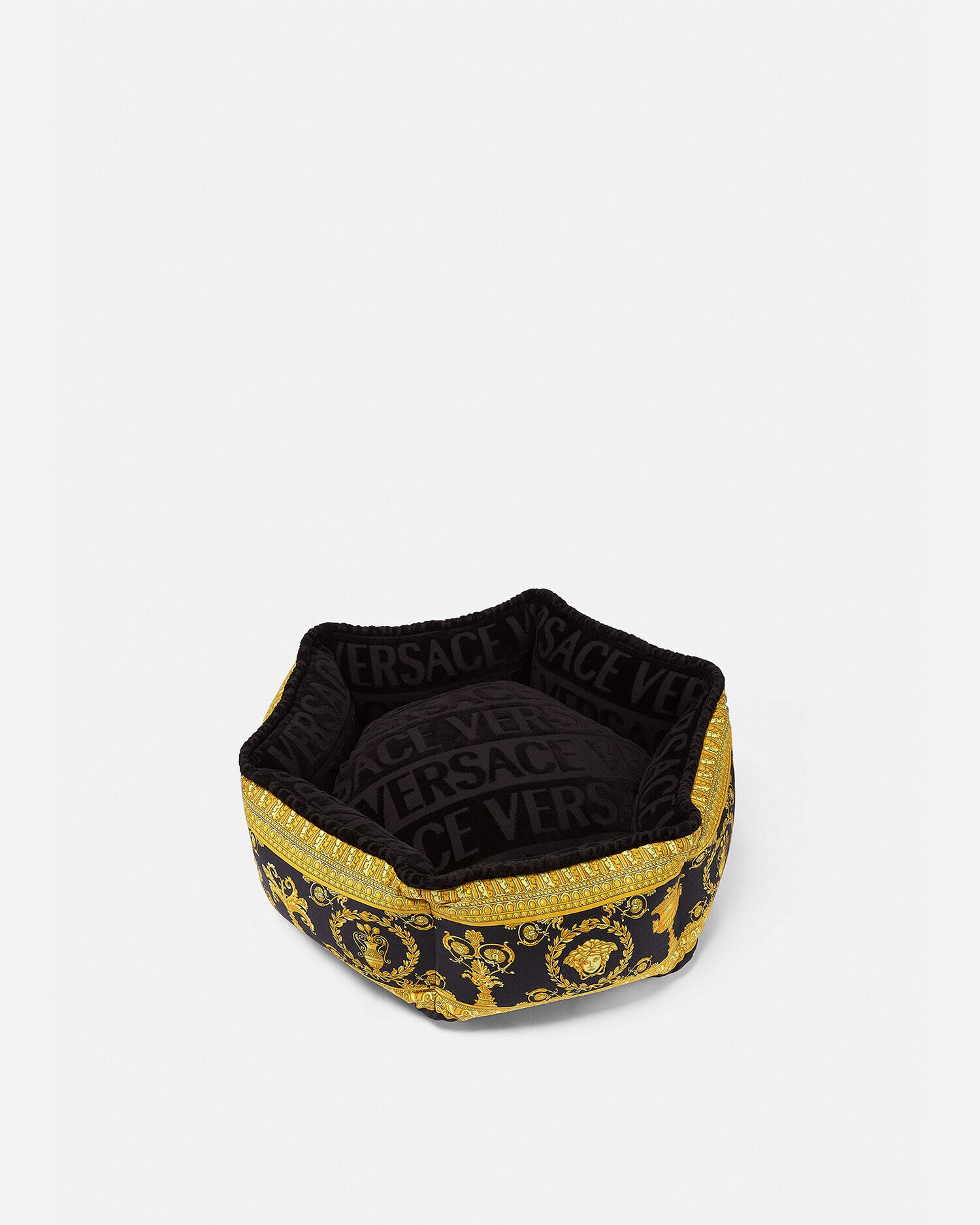 I Baroque Small Pet Bed Black Versace US