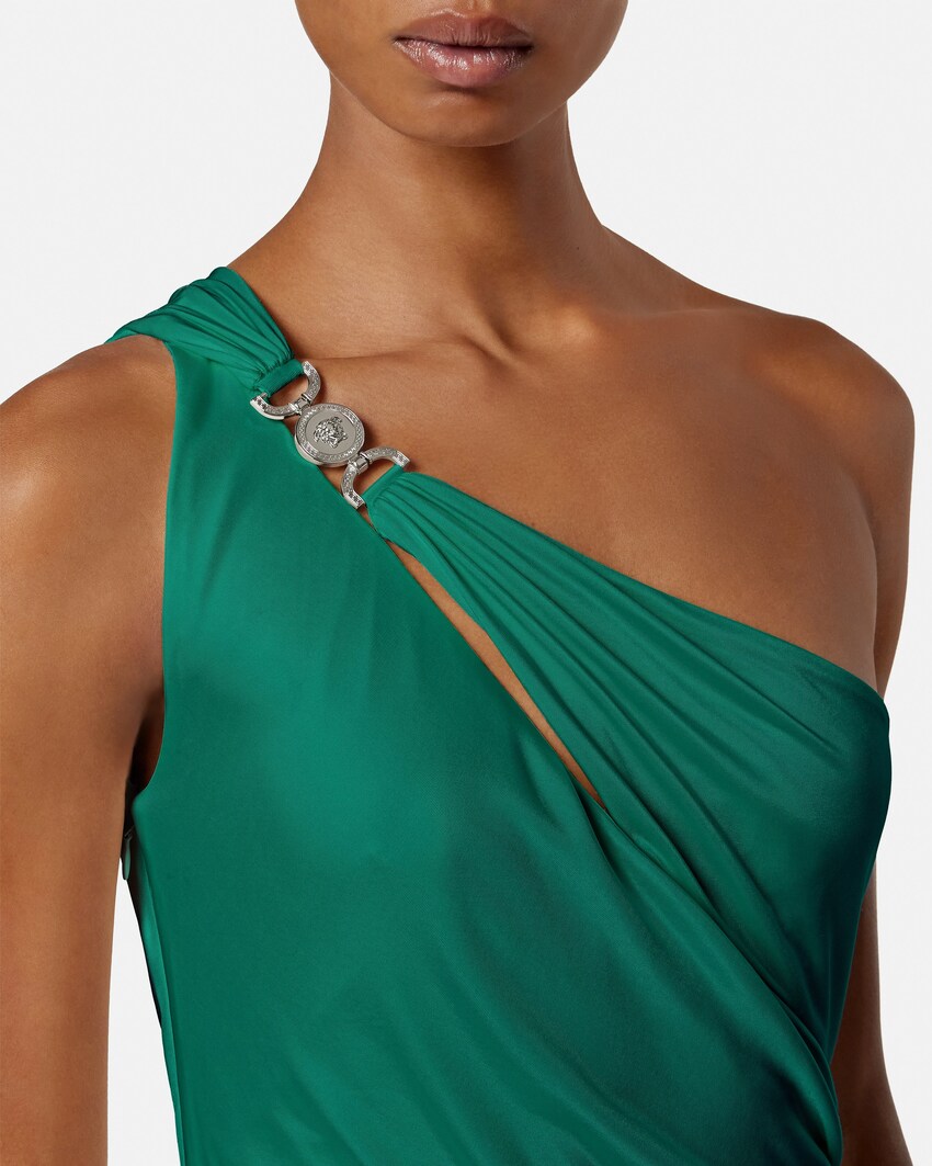 Viscose-Jersey Draped Gown  Green 3