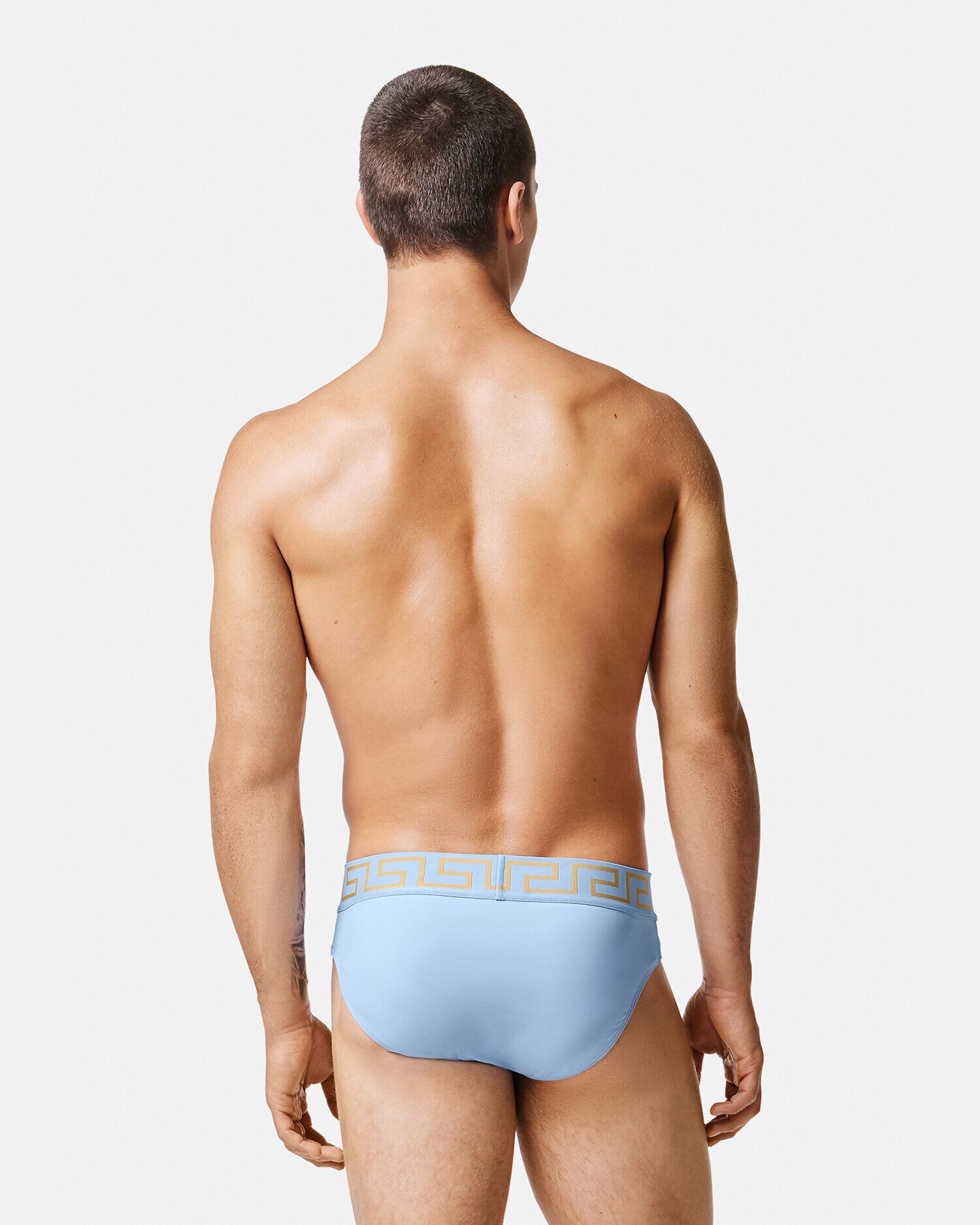 Slip da mare con bordo Greca Versace Uomo Shop Online Italia