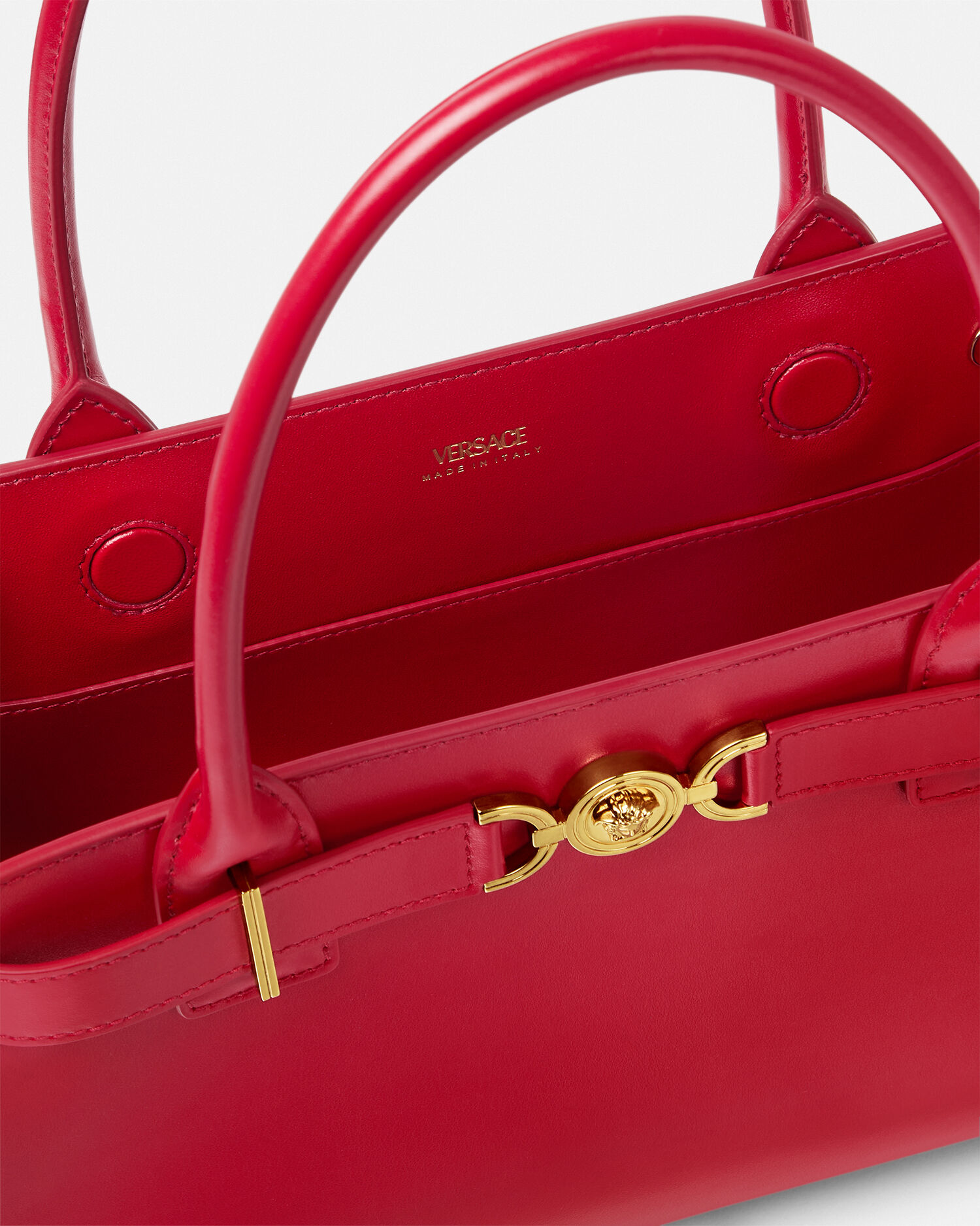 Versace red tote bag store