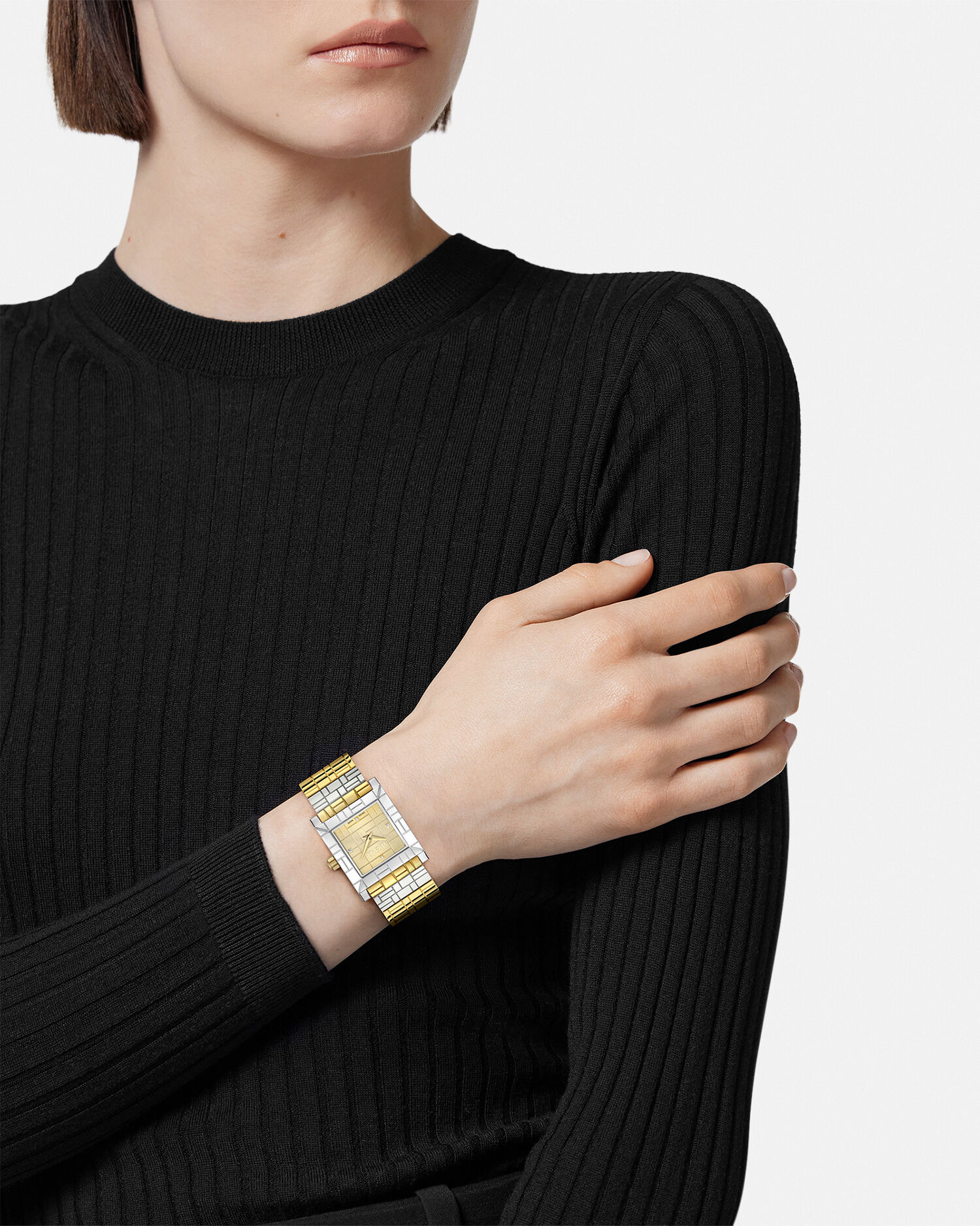 Orologio Versace Mosaic con diamanti Oro,Argento | VERSACE