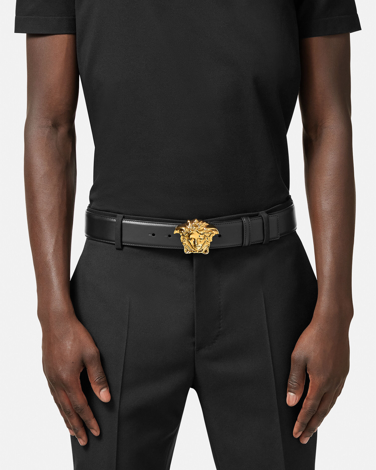 La Medusa Leather Belt 4 cm