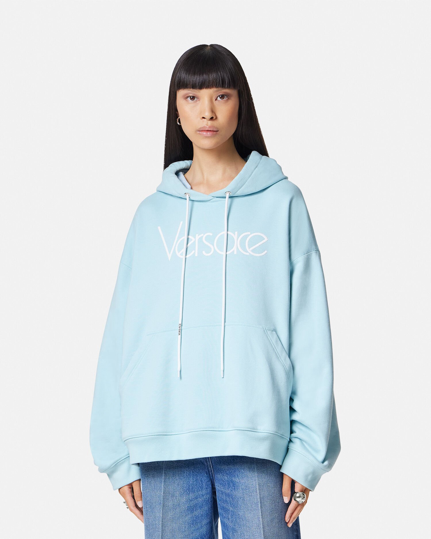 Grey versace hoodie hot sale
