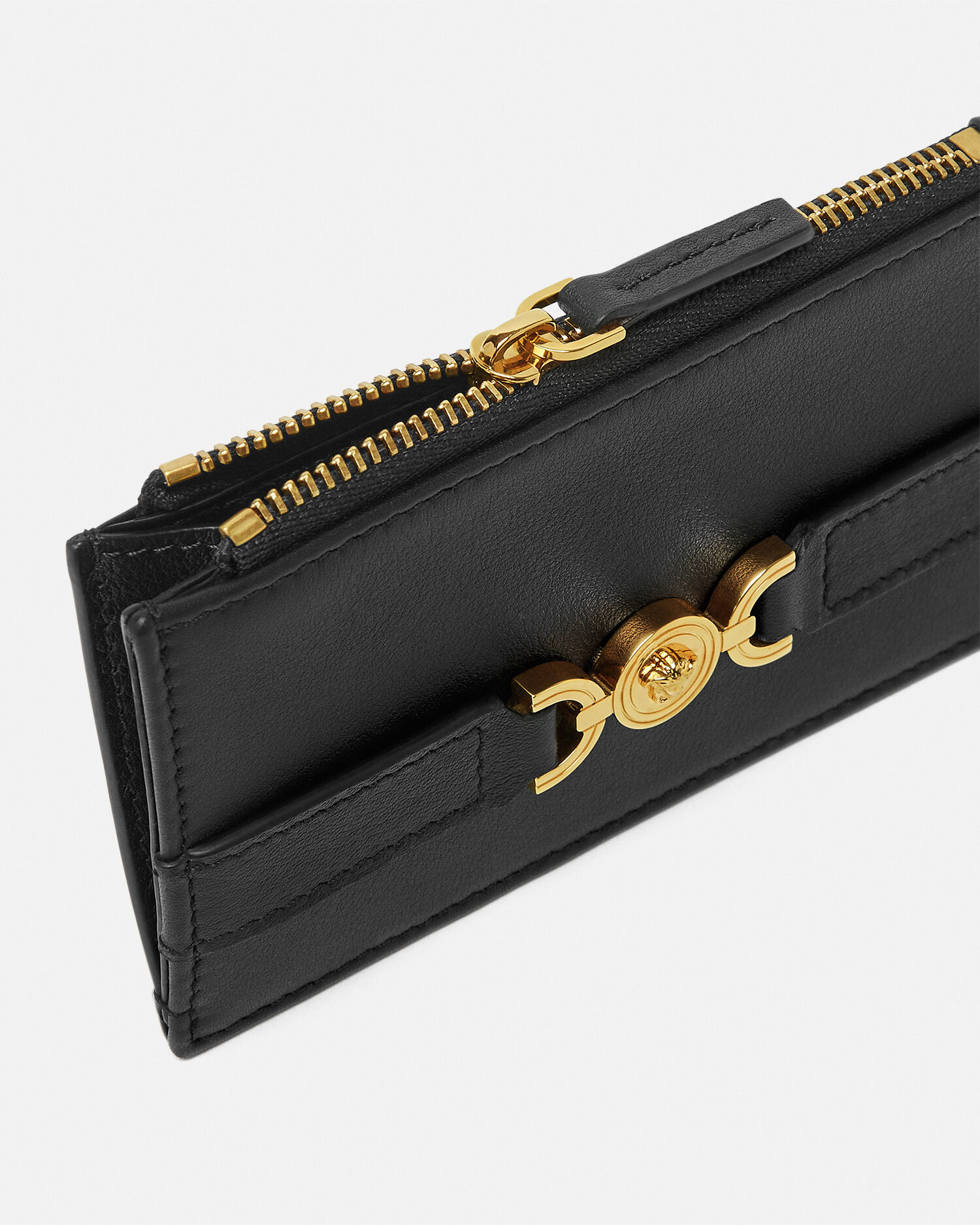 Portacarte con zip Medusa 95 Nero Oro VERSACE IT