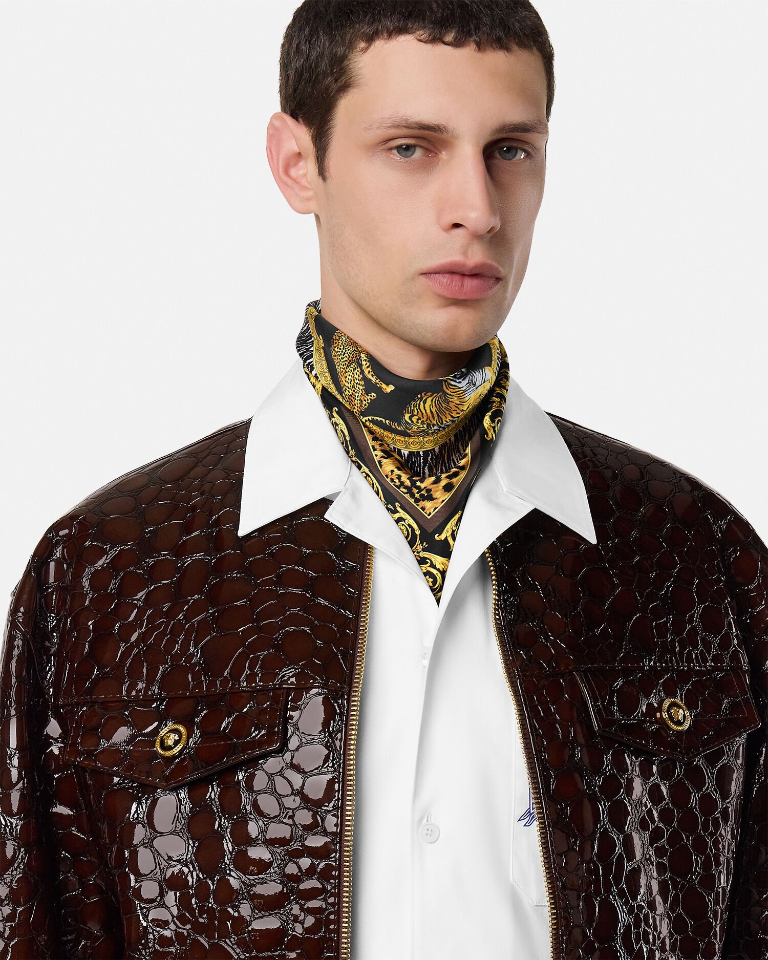 Wild Cats Large Silk Foulard 17.7" 