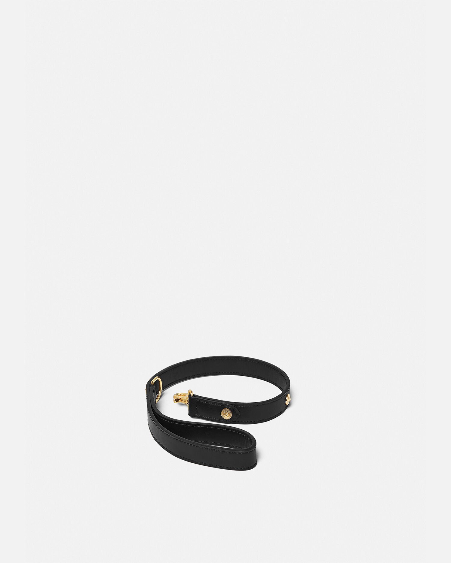 Icon Large Pet Leash Black | VERSACE US