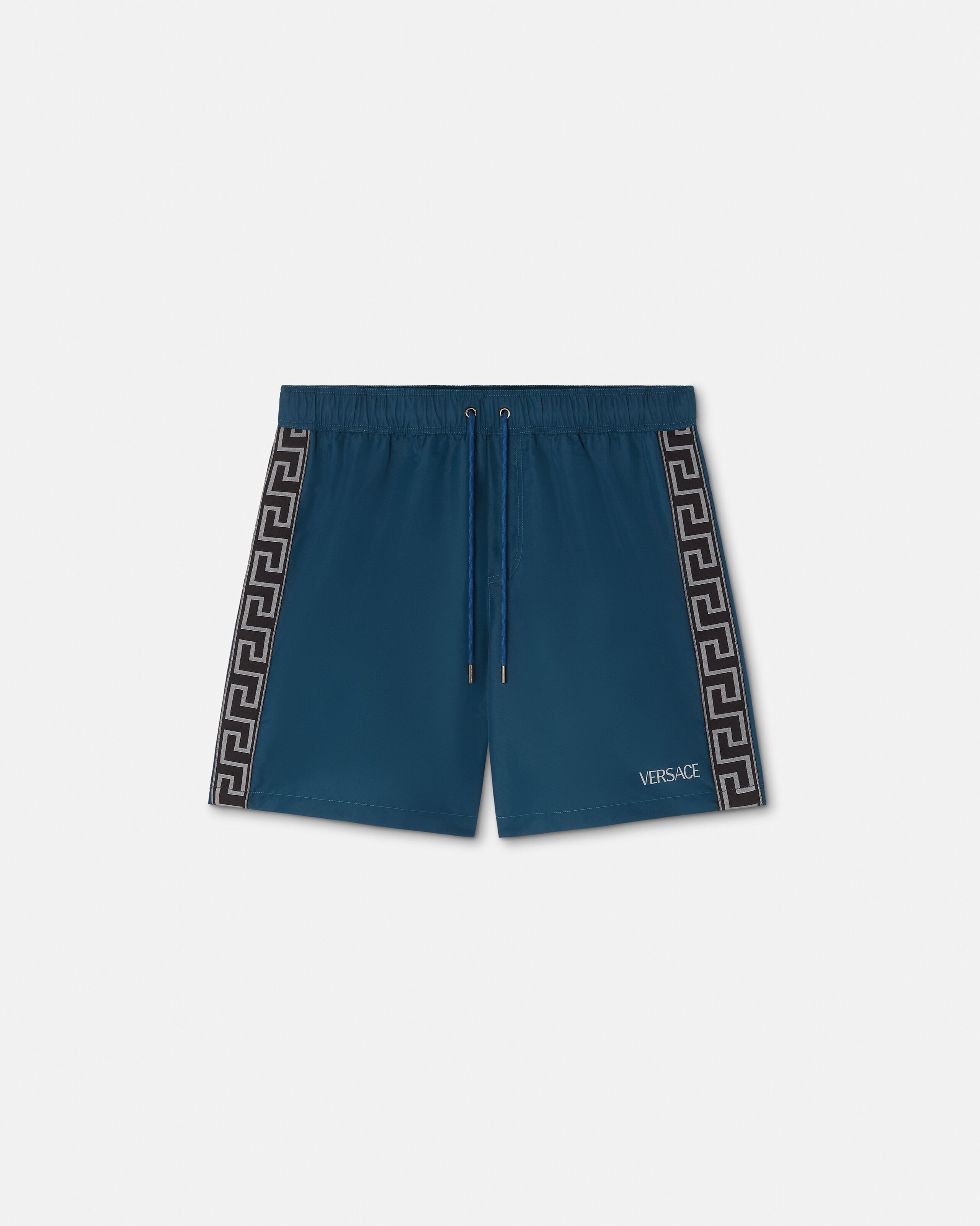 Jacquard Swim Boardshorts Blue | VERSACE US