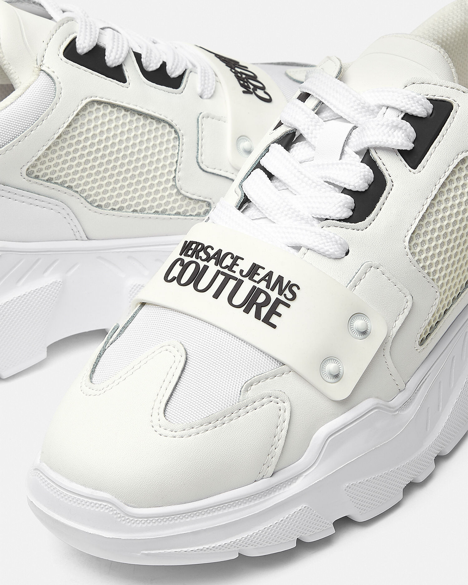 Versace jeans white store trainers