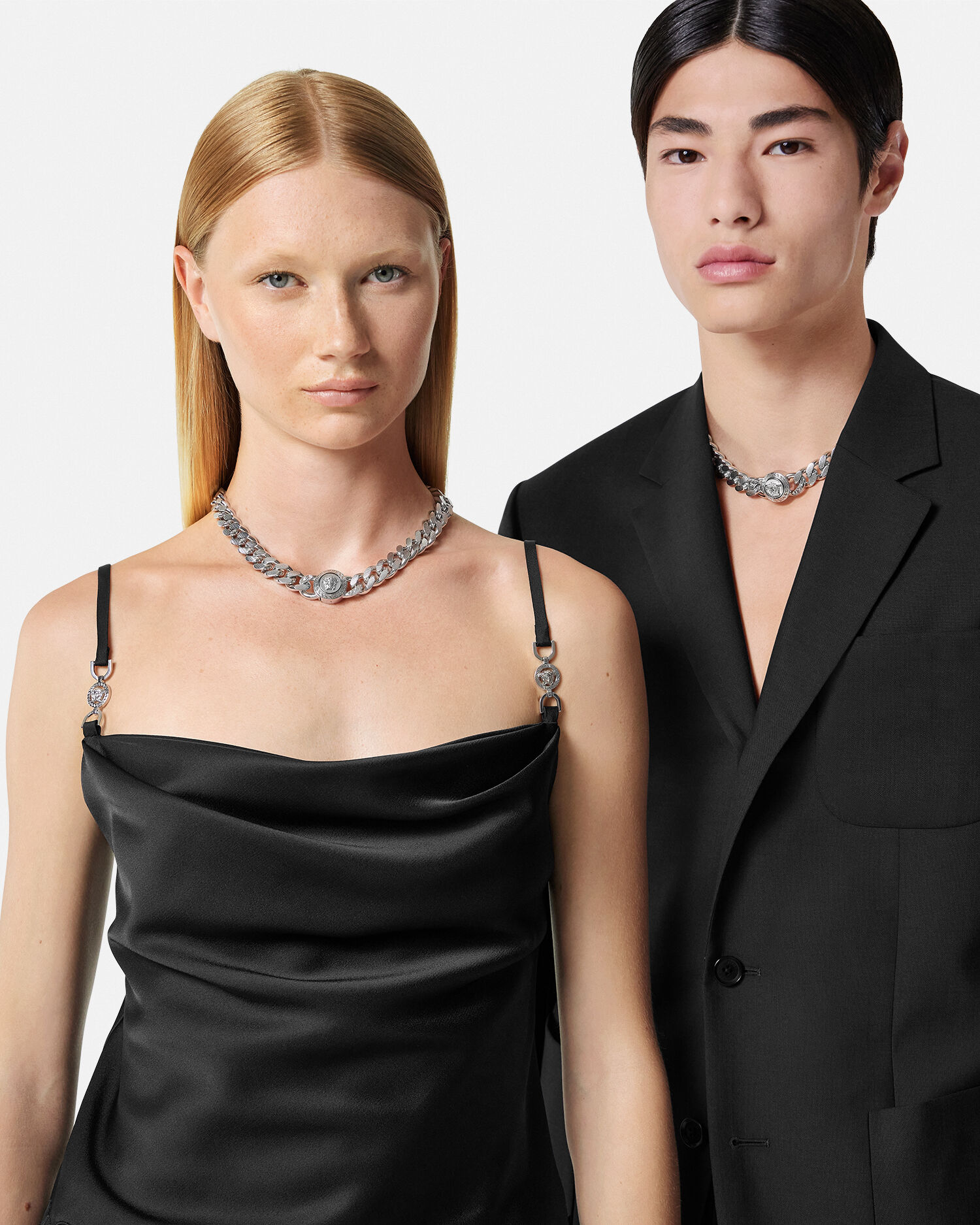 Versace resin medusa necklace on sale