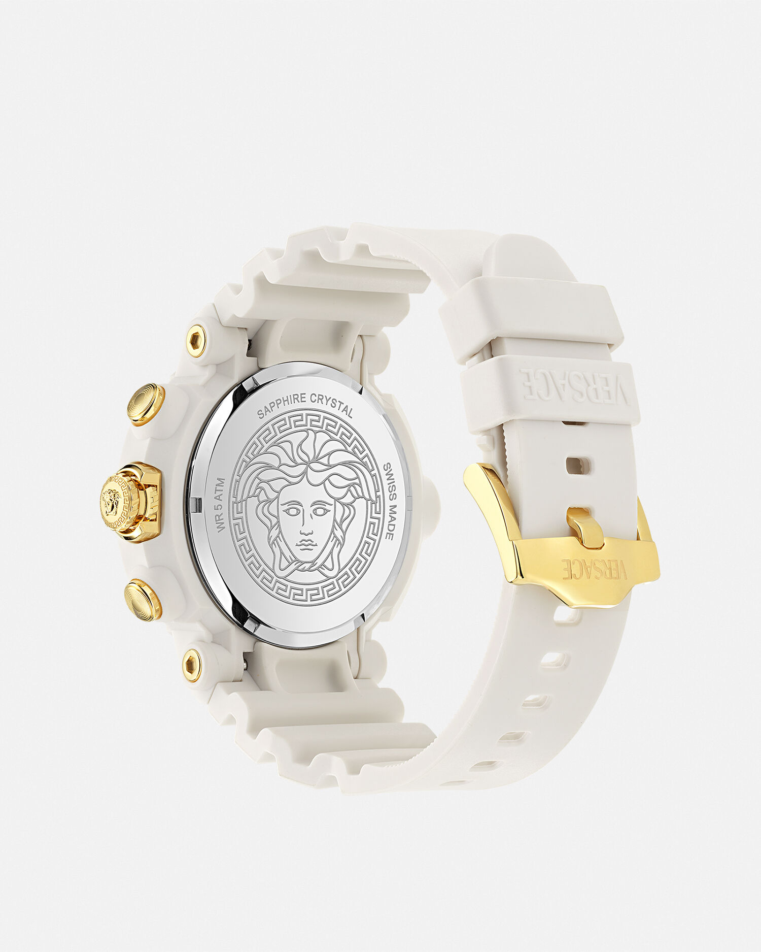 VERSACE ホワイトダイヤル ゴールドケース 時計 Versace Real Active Chrono Watch White | VERSACE US