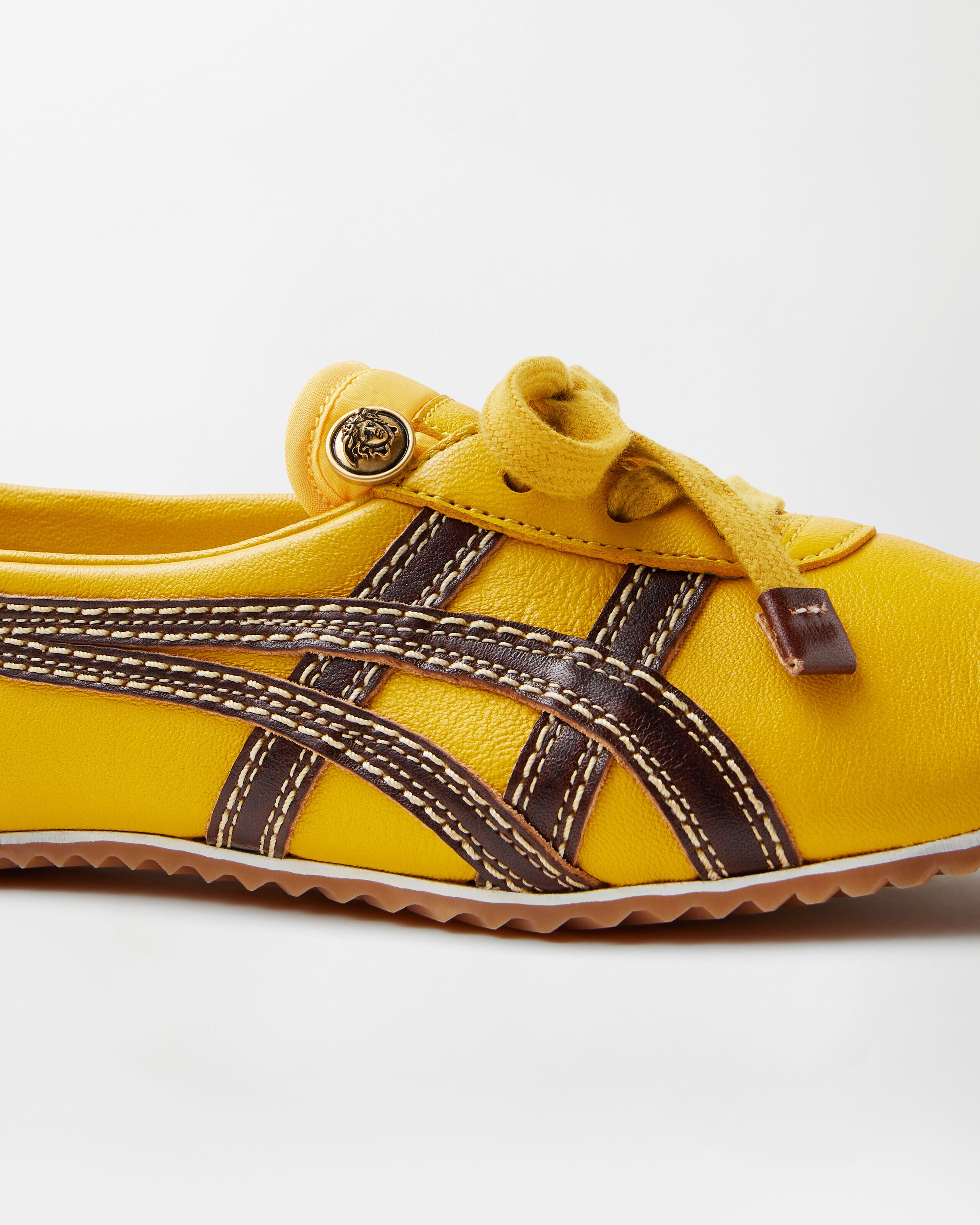 chichi TAI-CHI Sakura Nappa Sneakers Brown,Yellow | VERSACE US