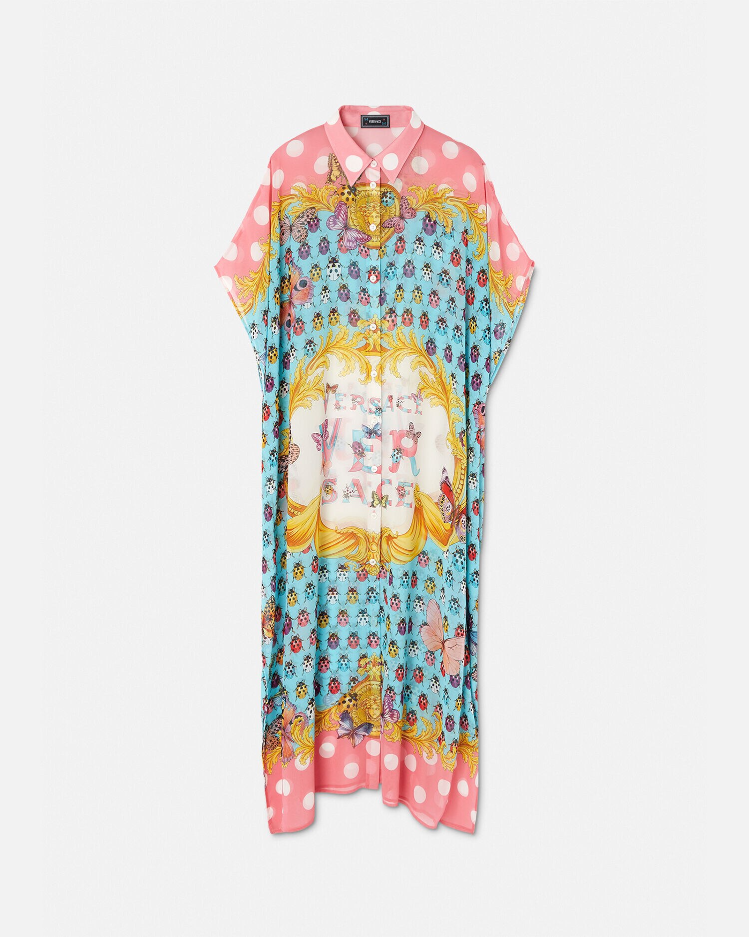 Butterflies Shirt Dress Cover up