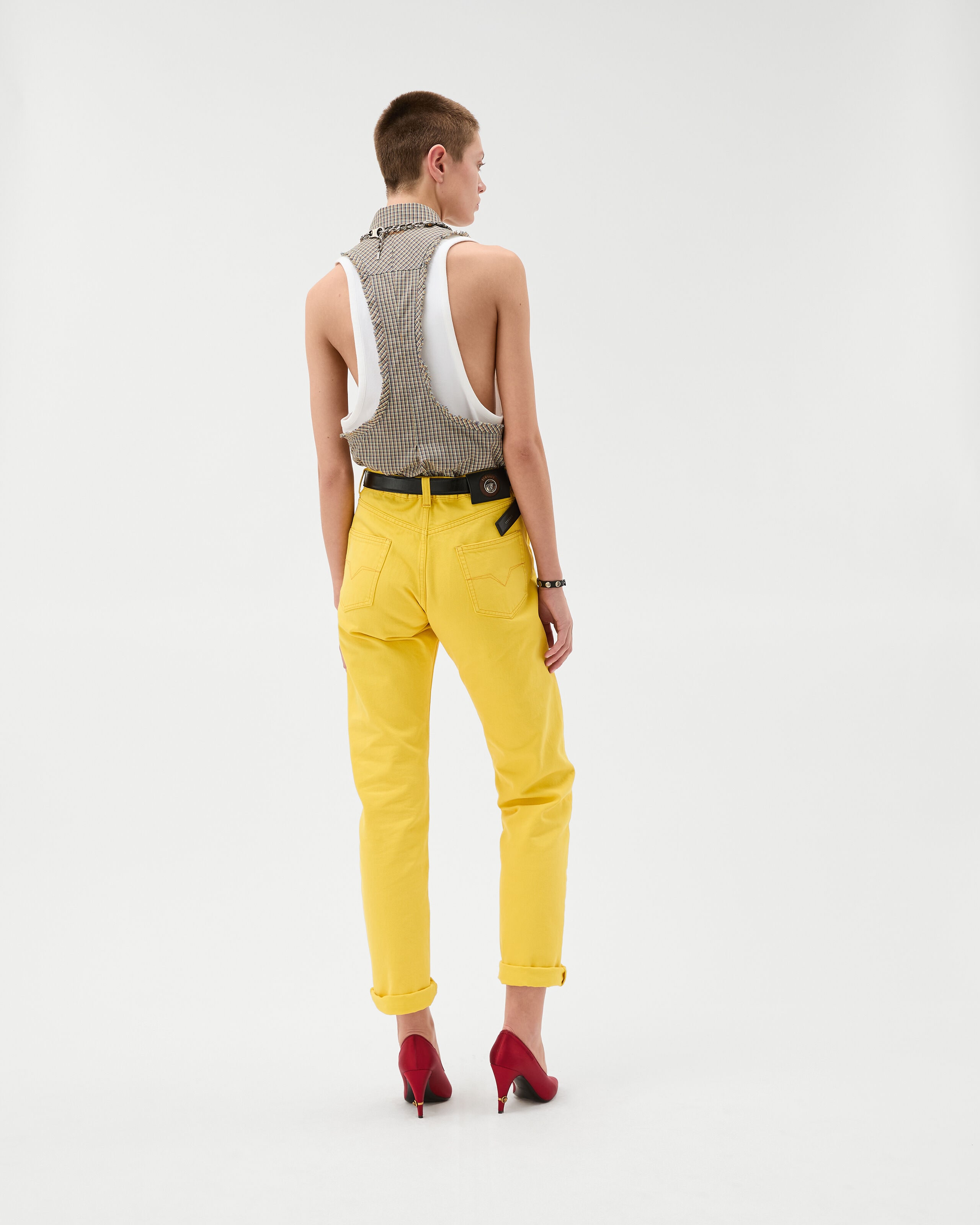 VERSACE JEANS COUTURE イエロー ストレートデニム新品未使用 Straight Jeans Yellow | VERSACE US