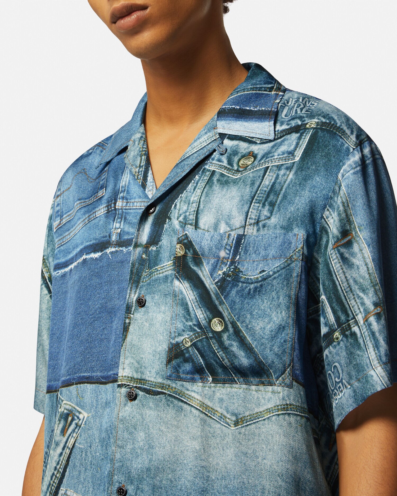 Versace denim shirt new arrivals