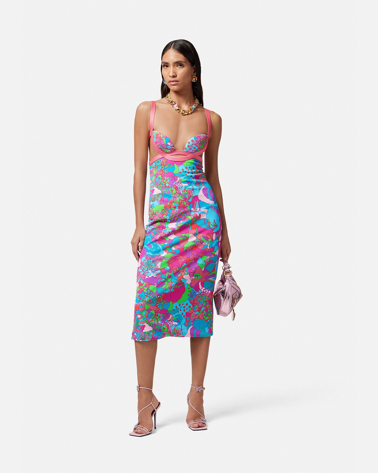 Versace floral dress outlet