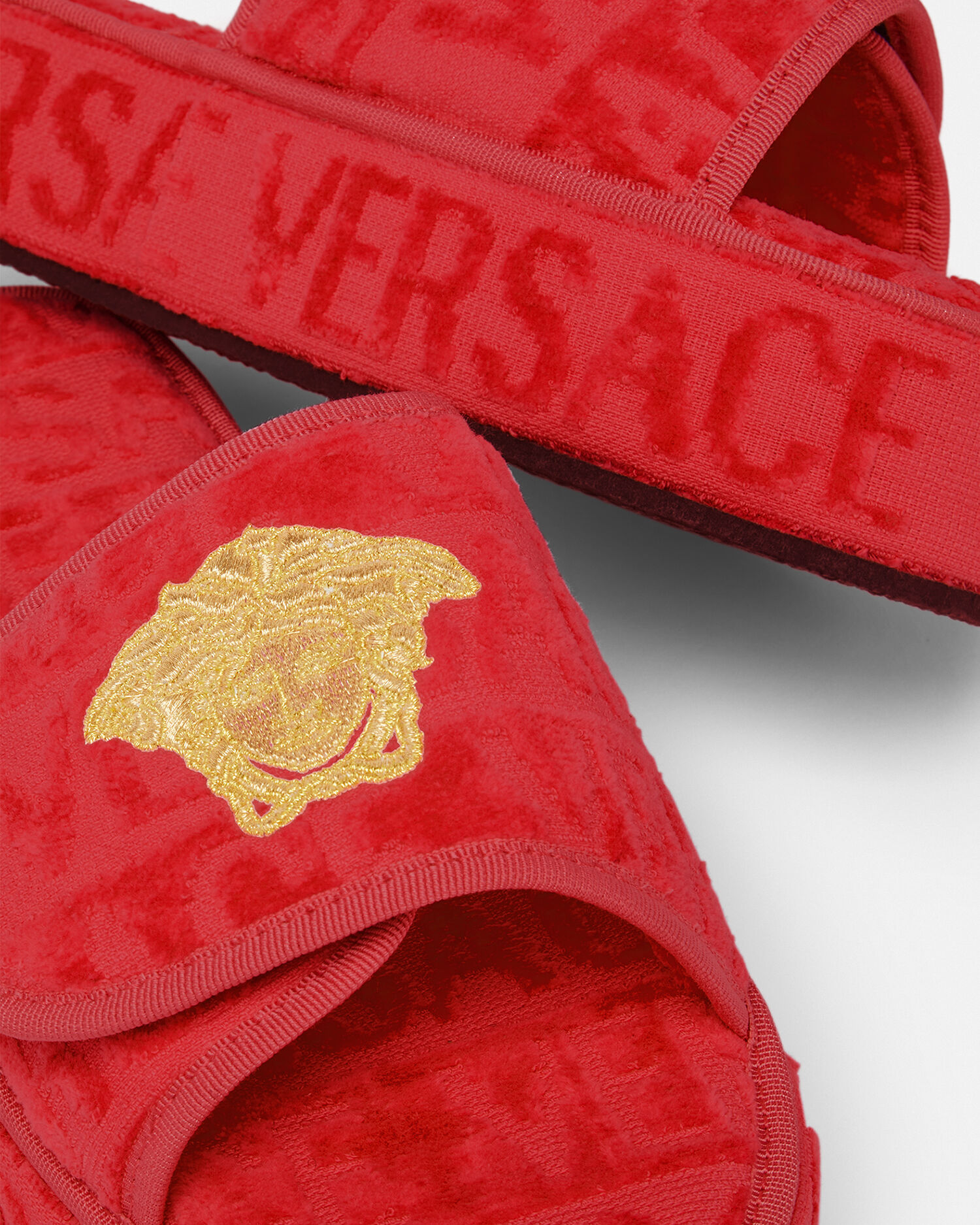 Red versace outlet slides