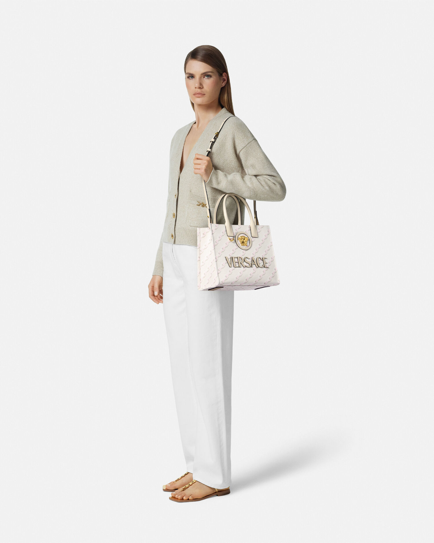 La Medusa Printed Small Canvas Tote