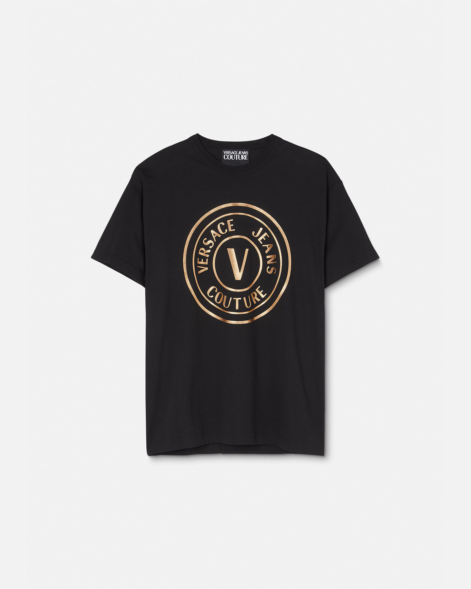 Versace t shirt black gold store