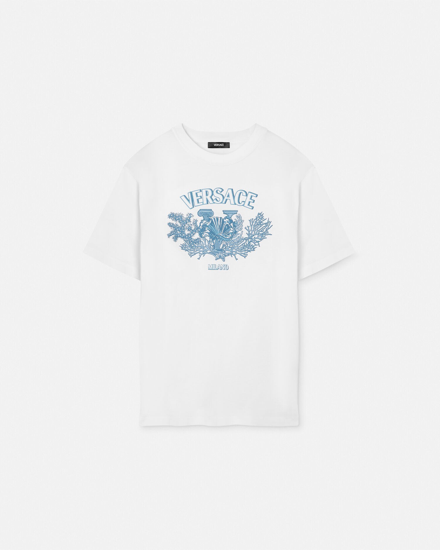 Versace t shirt mens white on sale