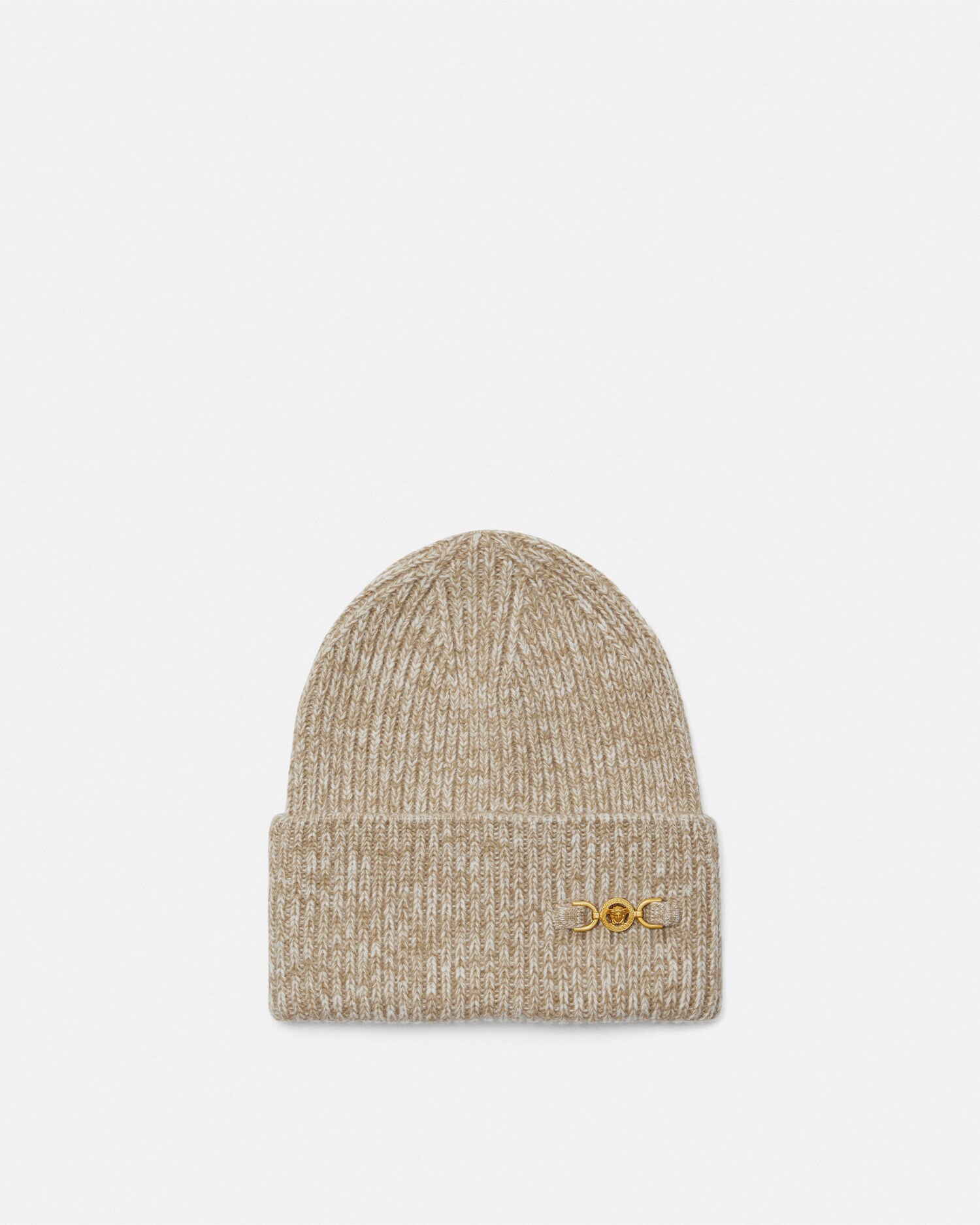Medusa '95 Knit Beanie Beige | VERSACE US