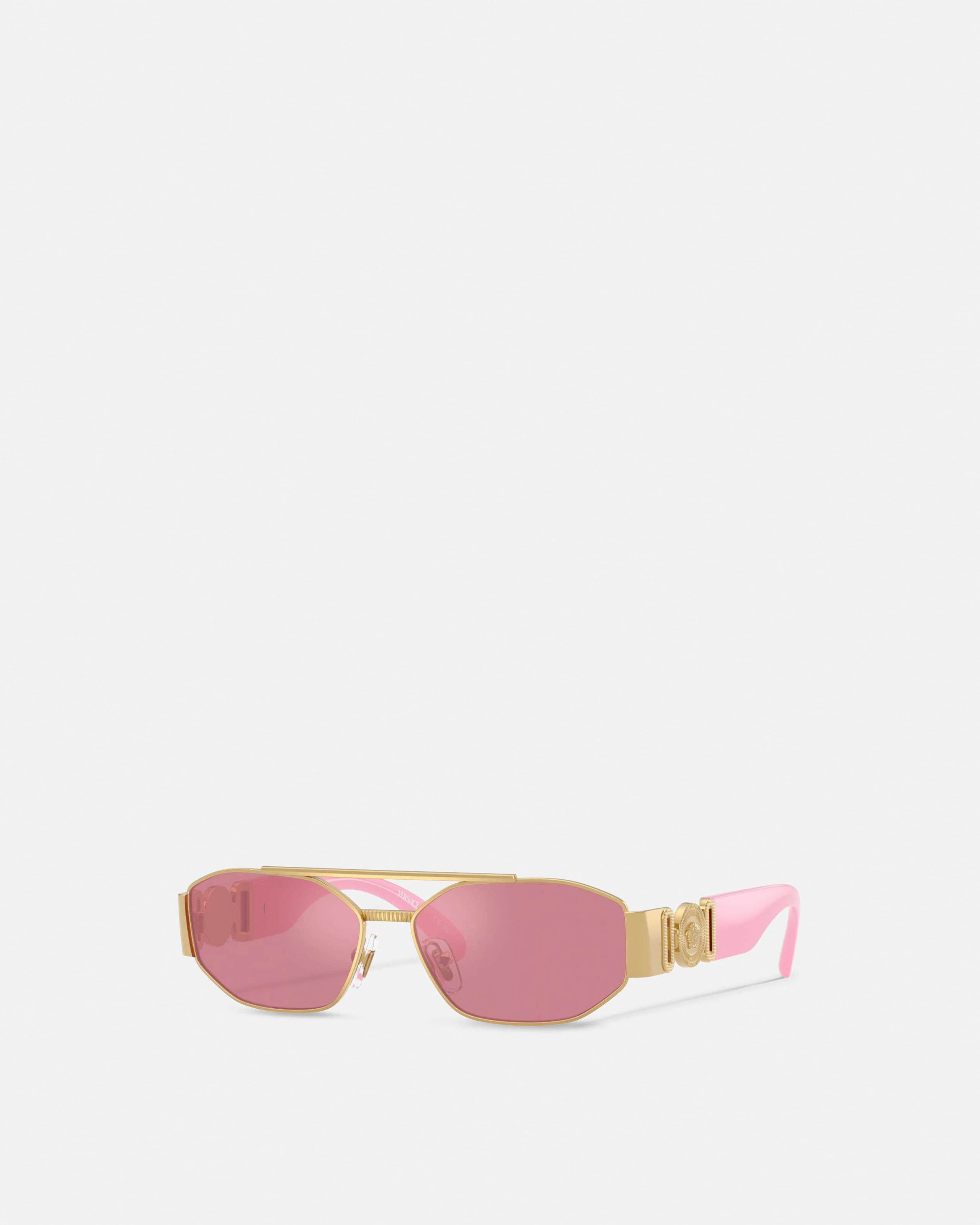Medusa Biggie Sunglasses Pink,Gold | VERSACE US