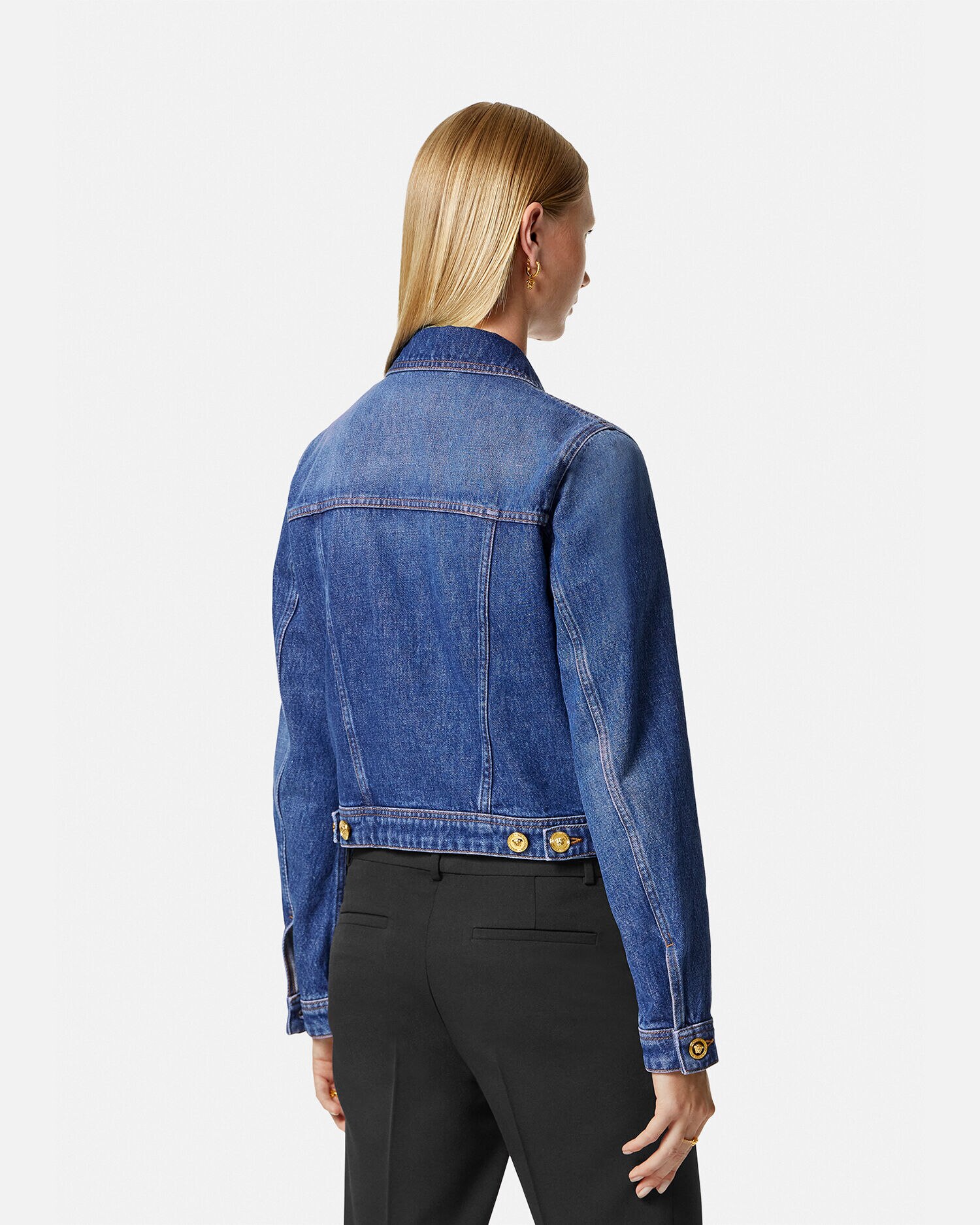 Versace denim deals jacket womens