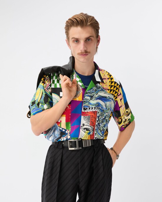Printed Silk Twill Regular Shirt Print 2