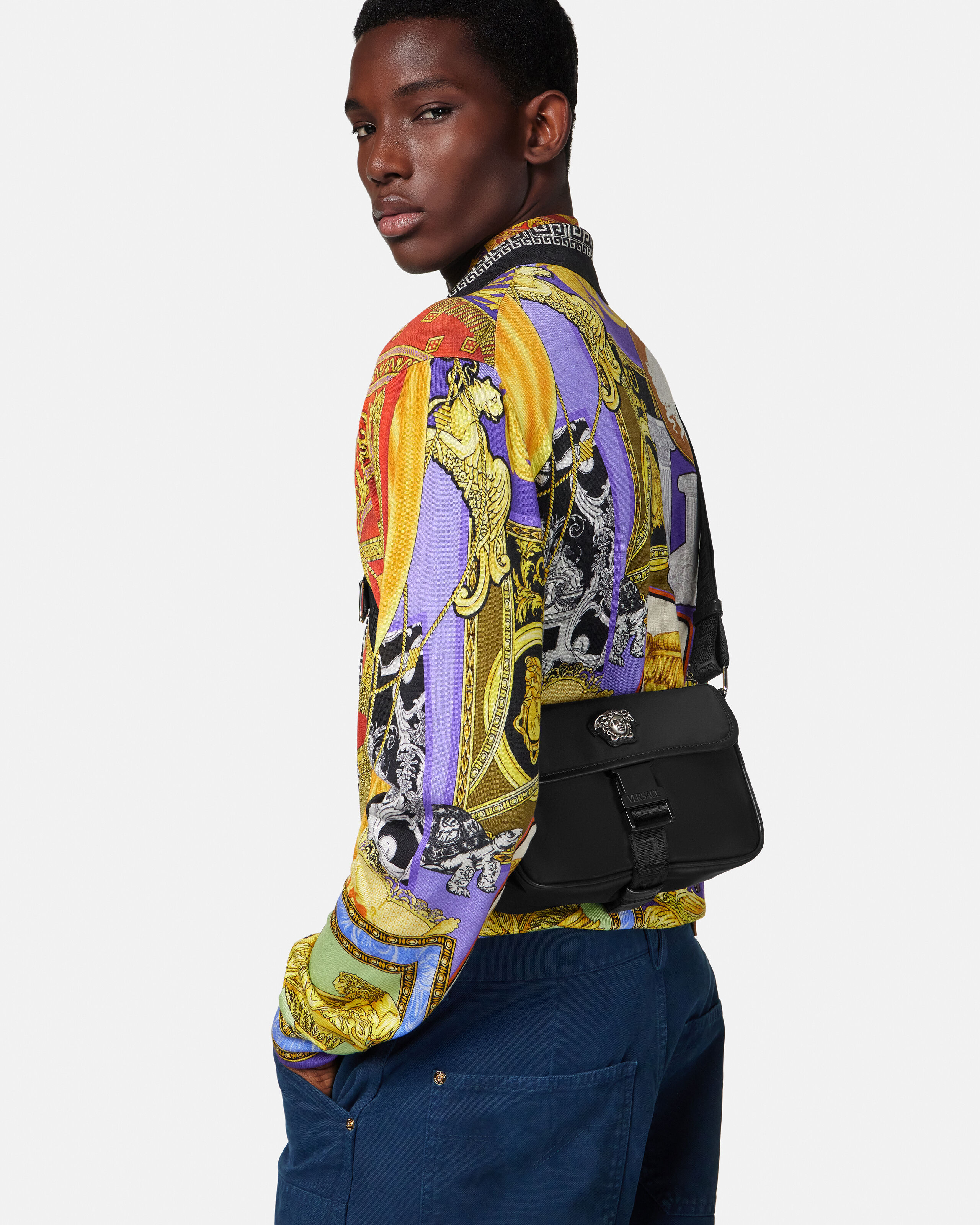 La Medusa Nylon Mini Messenger Bag