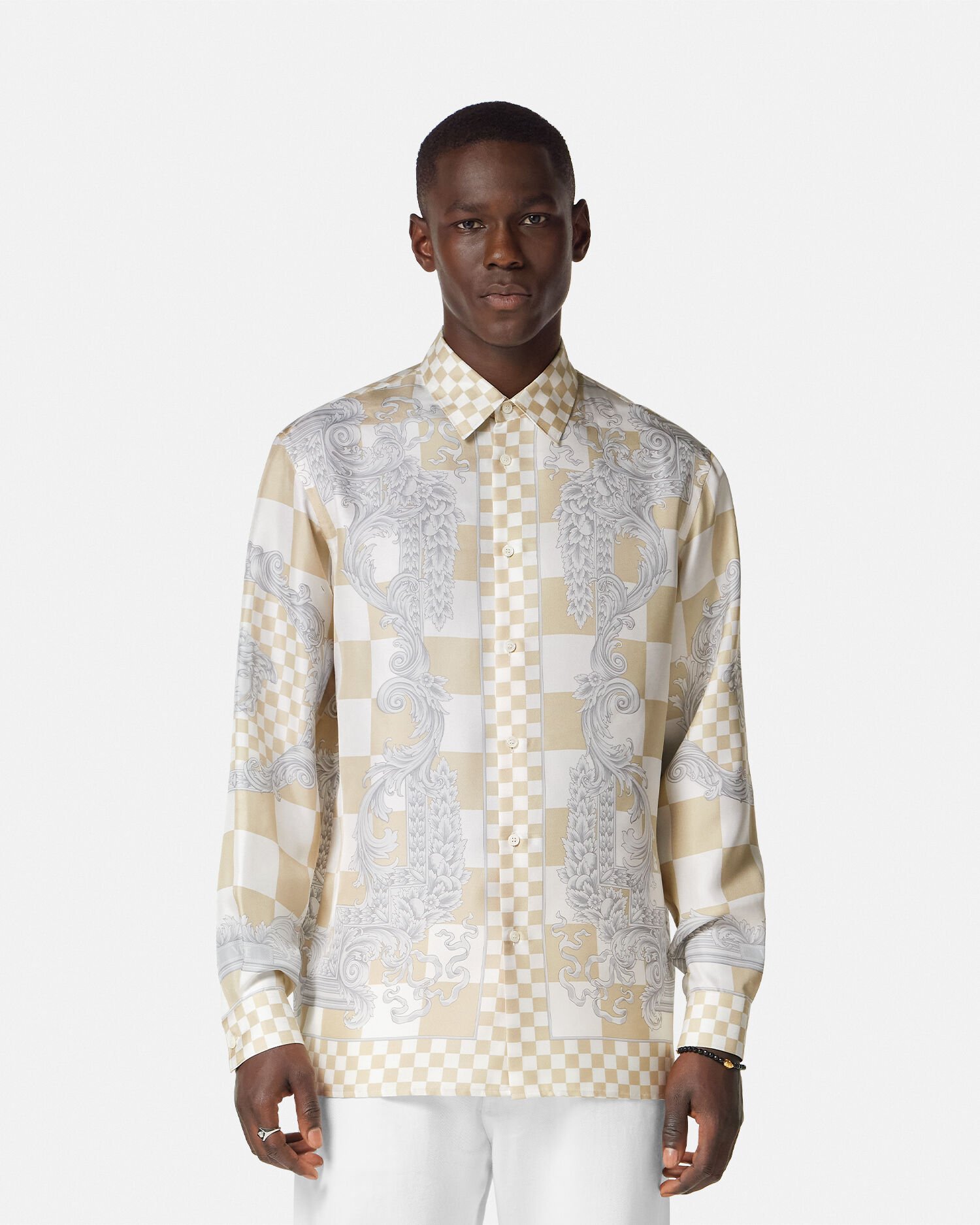 Versace silk dress shirt outlet