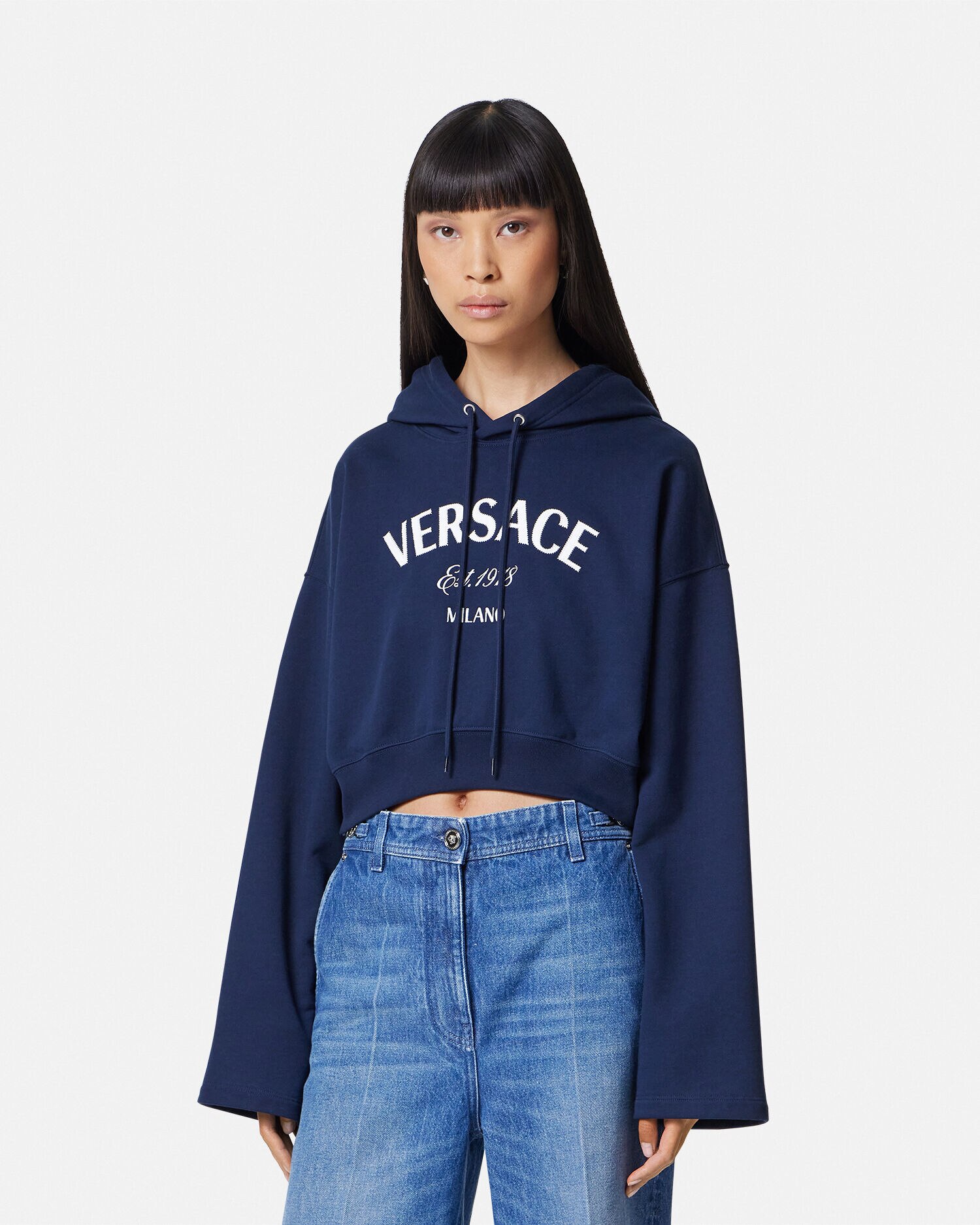 Versace Sweat capuche court Versace Milano Stamp VERSACE