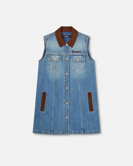 Denim A-Line Dress  Blue 1