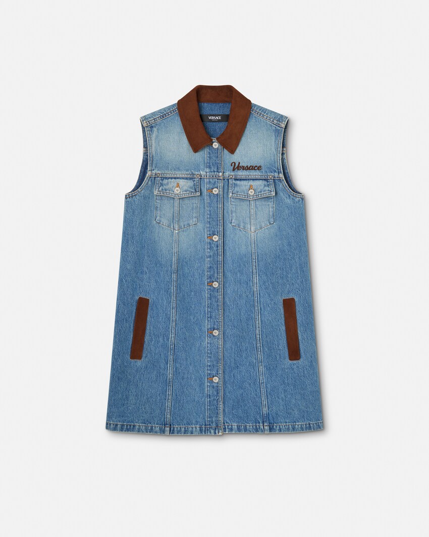 Denim A-Line Dress  Blue 1